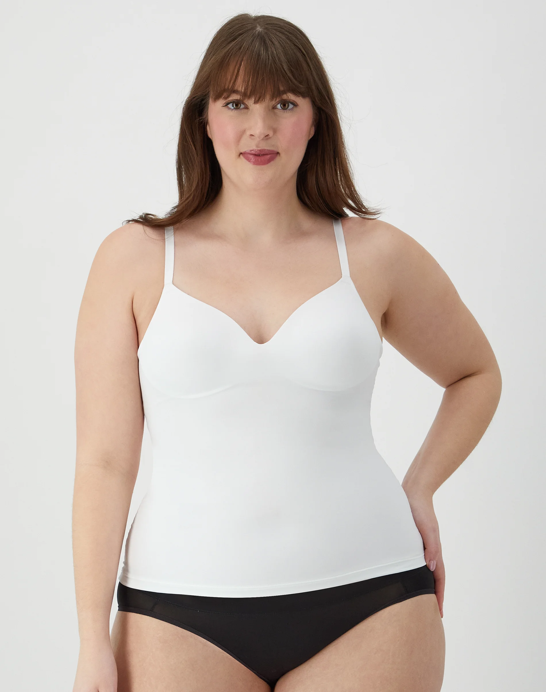 Tummy Control Shapewear Cami Tank Top, Built-In Bra #DMS130