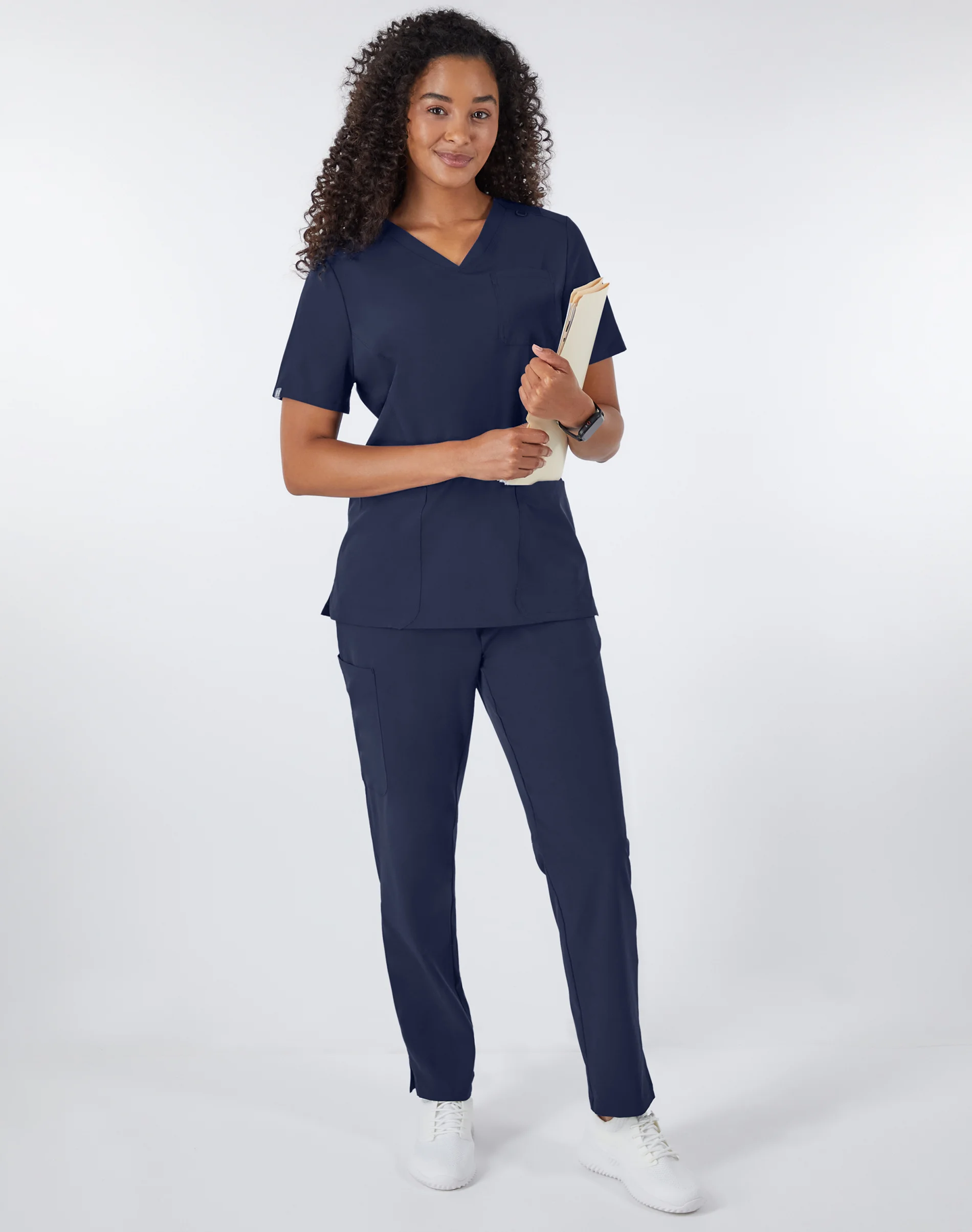 Hanes Comfort Fit Scrubs Women's Rib Back Scrub Top #HSB102
