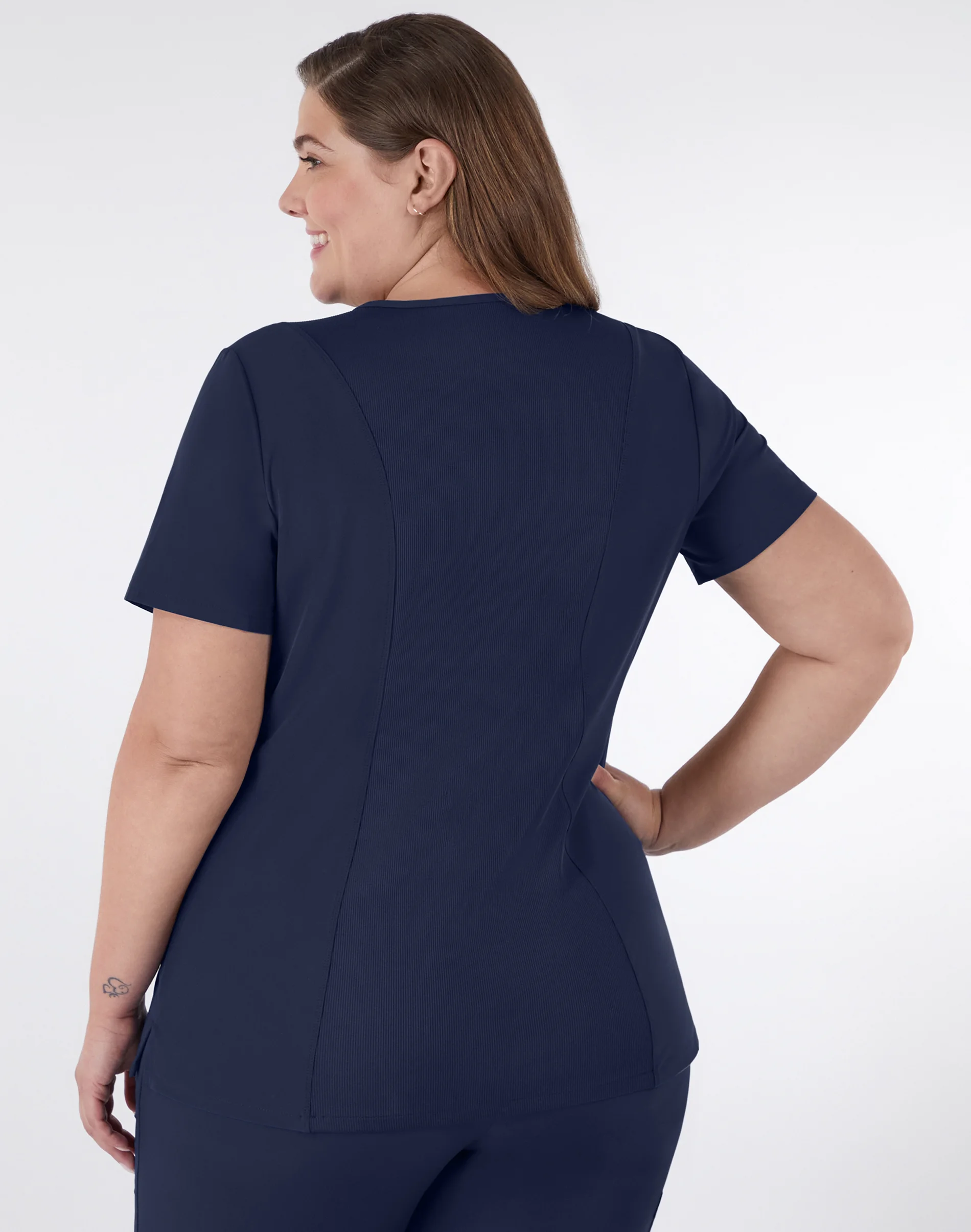 Hanes Comfort Fit Scrubs Women's Rib Back Scrub Top #HSB102