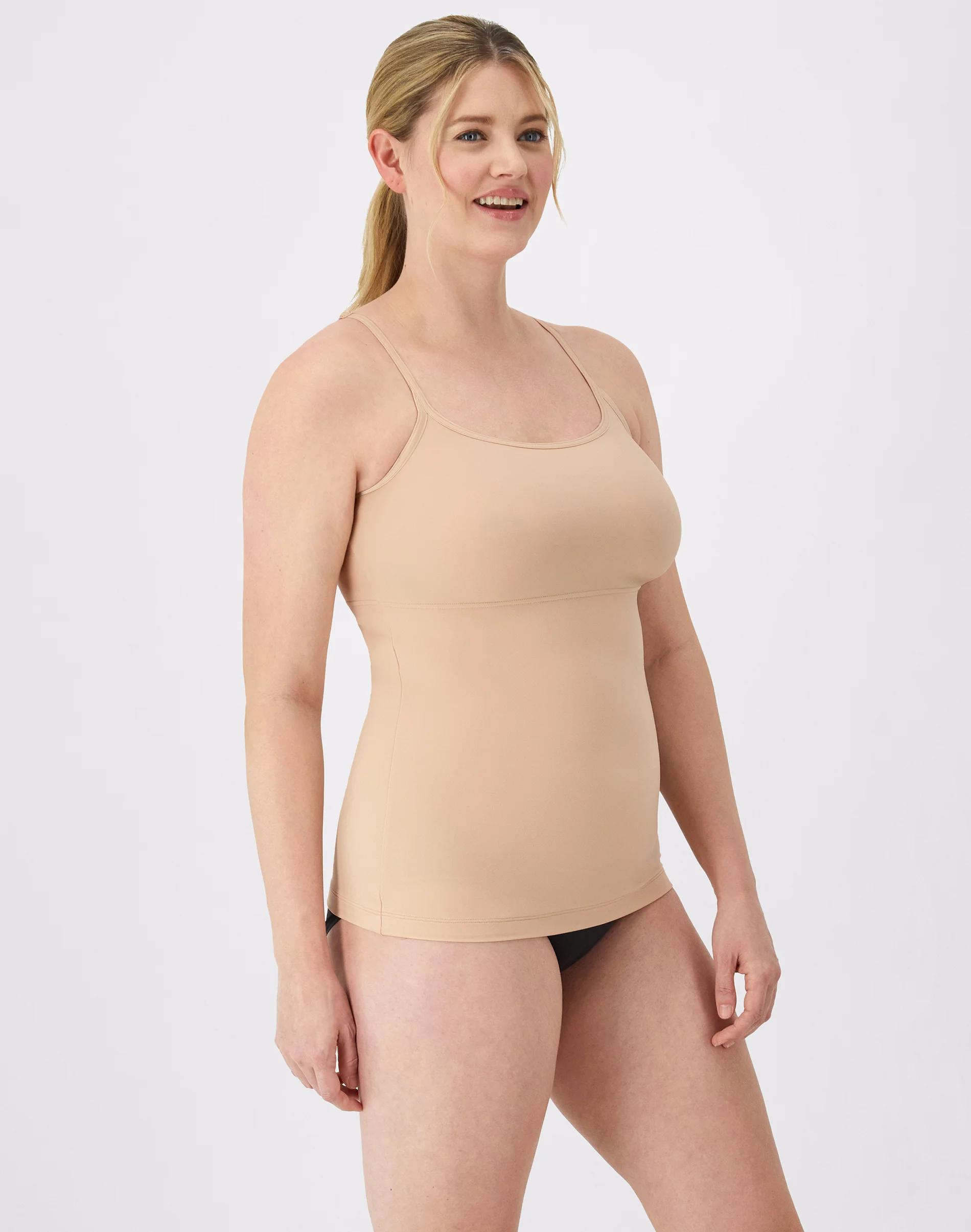 Tummy Control Shapewear Cami Tank Top, Long Length #FL3266