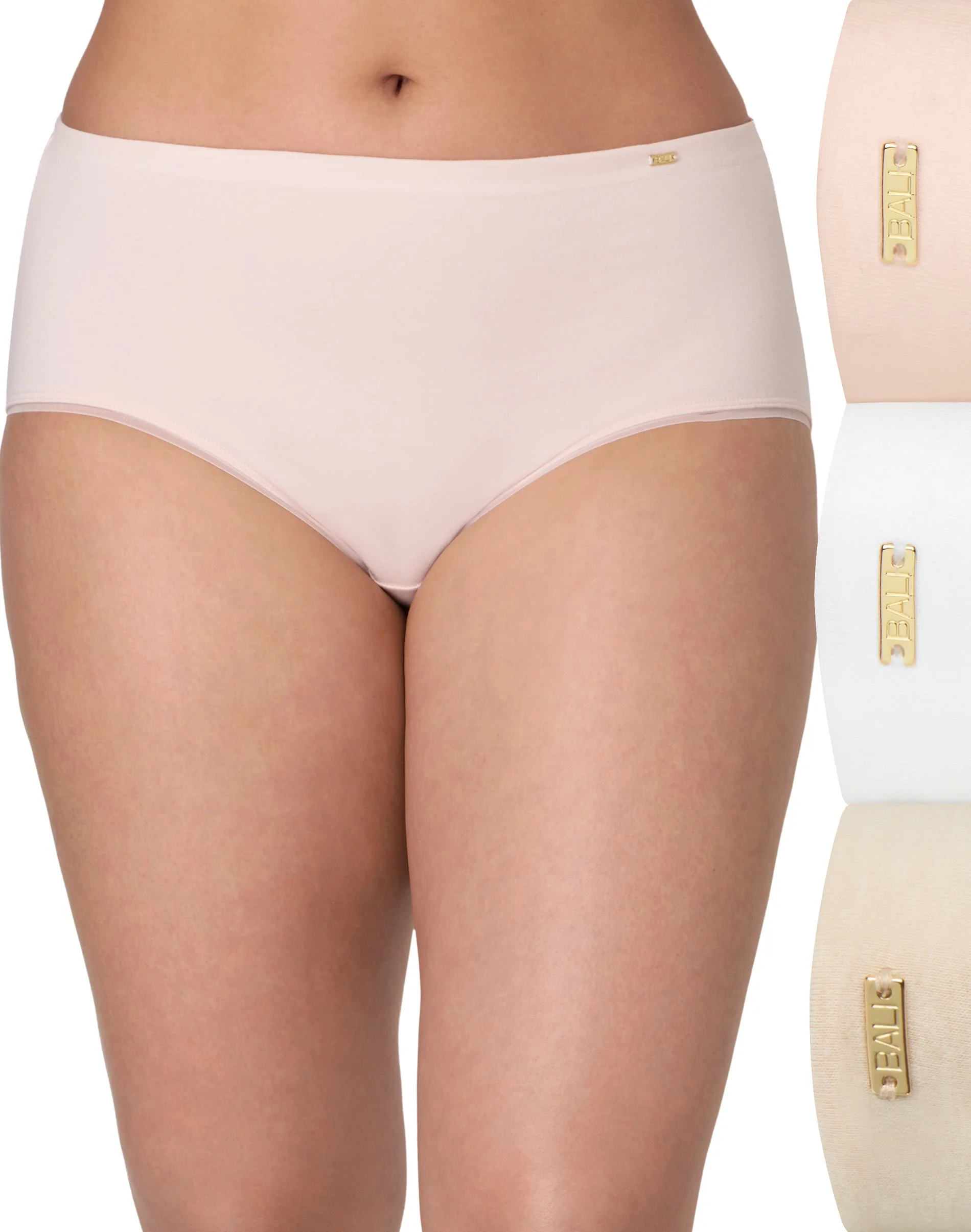 Bali Lux Cotton Essentials Hipster Underwear, 3-Pack #DFLEP3