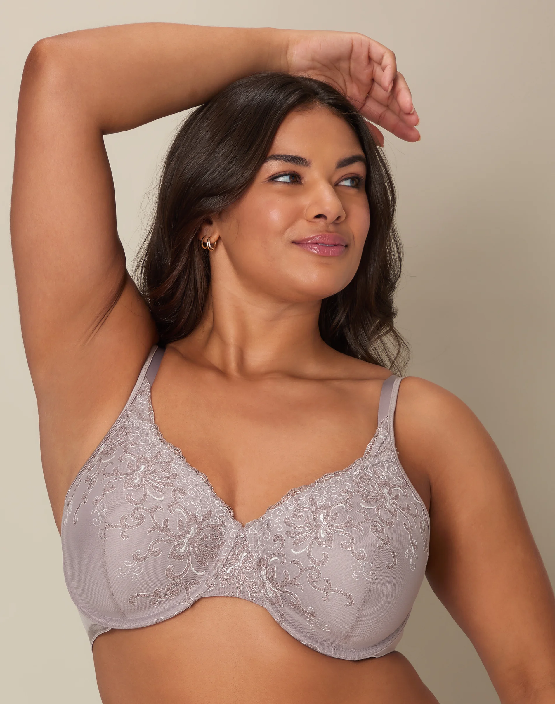 Playtex Secrets Beautiful Lift Embroidered Underwire Bra #US4513