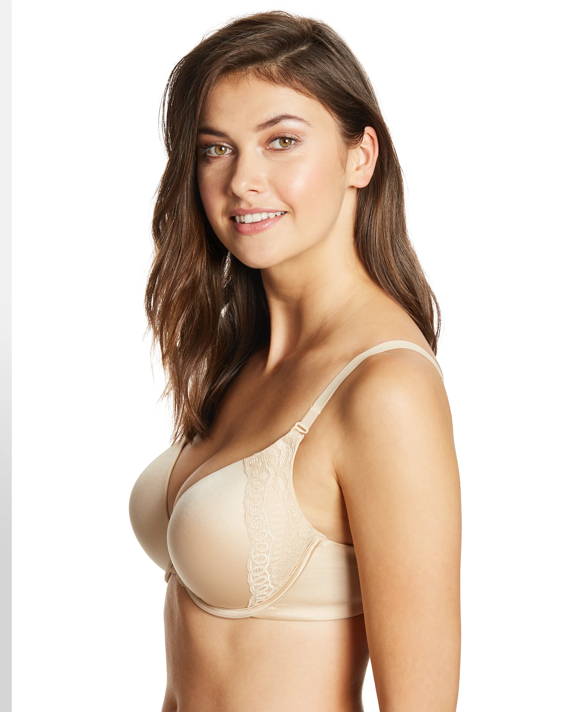 Natural Boost Demi T-Shirt Underwire Push-Up Bra, Lace Trim #09428