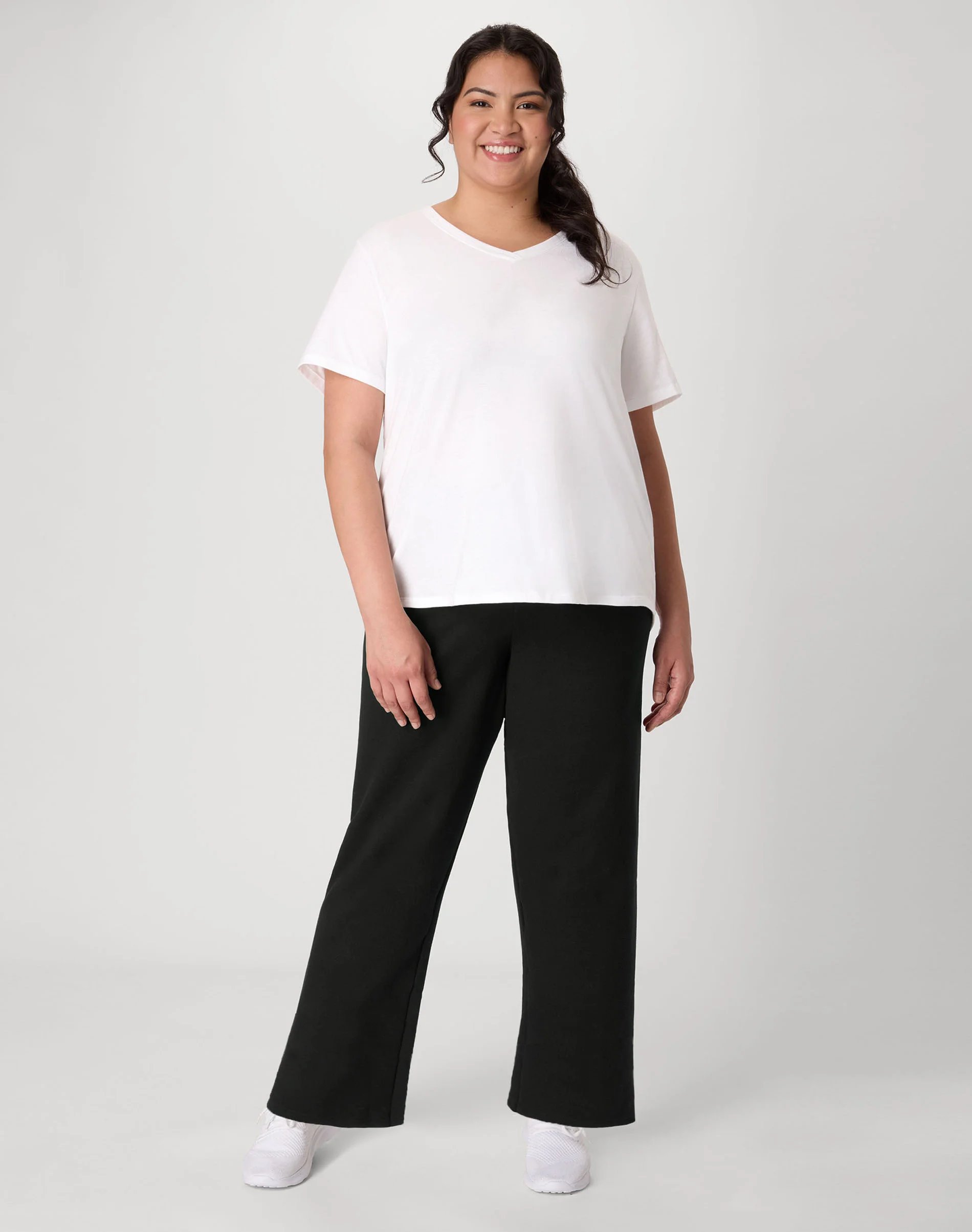Hanes Just My Size EcoSmart Women's Fleece Sweatpants, Open Leg, 30.5" (Plus Size) #OJ100