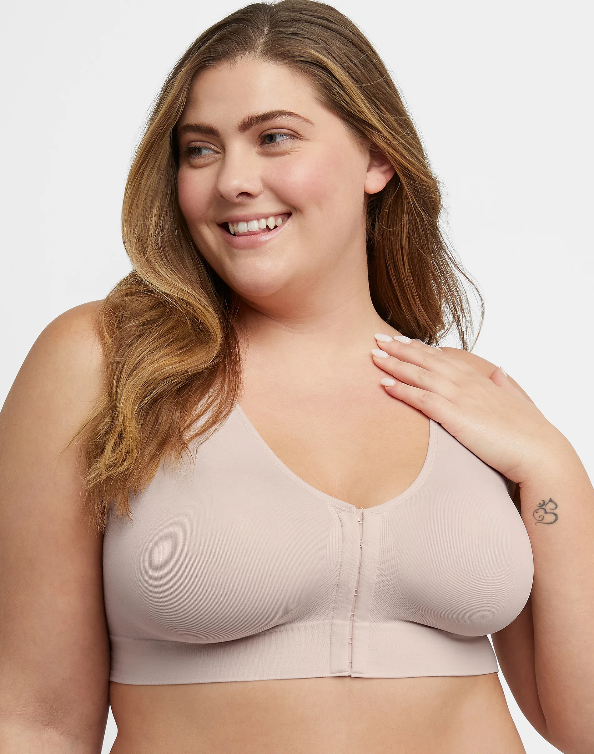 Hanes Just My Size Pure Comfort Front-Close Seamless Bra #MJ1274