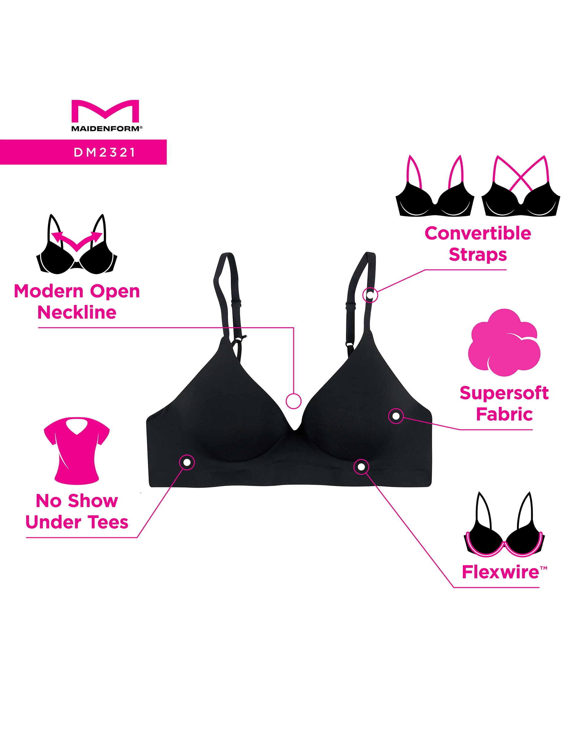 Maidenform Barely There Underwire T-Shirt Bra #DM2321