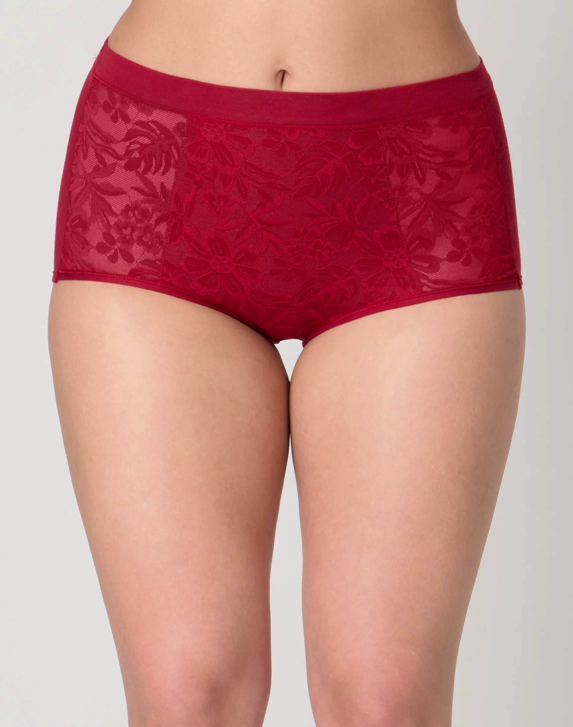 Bali Breathe Cotton Modal Lace High Rise Brief #DFCLBF