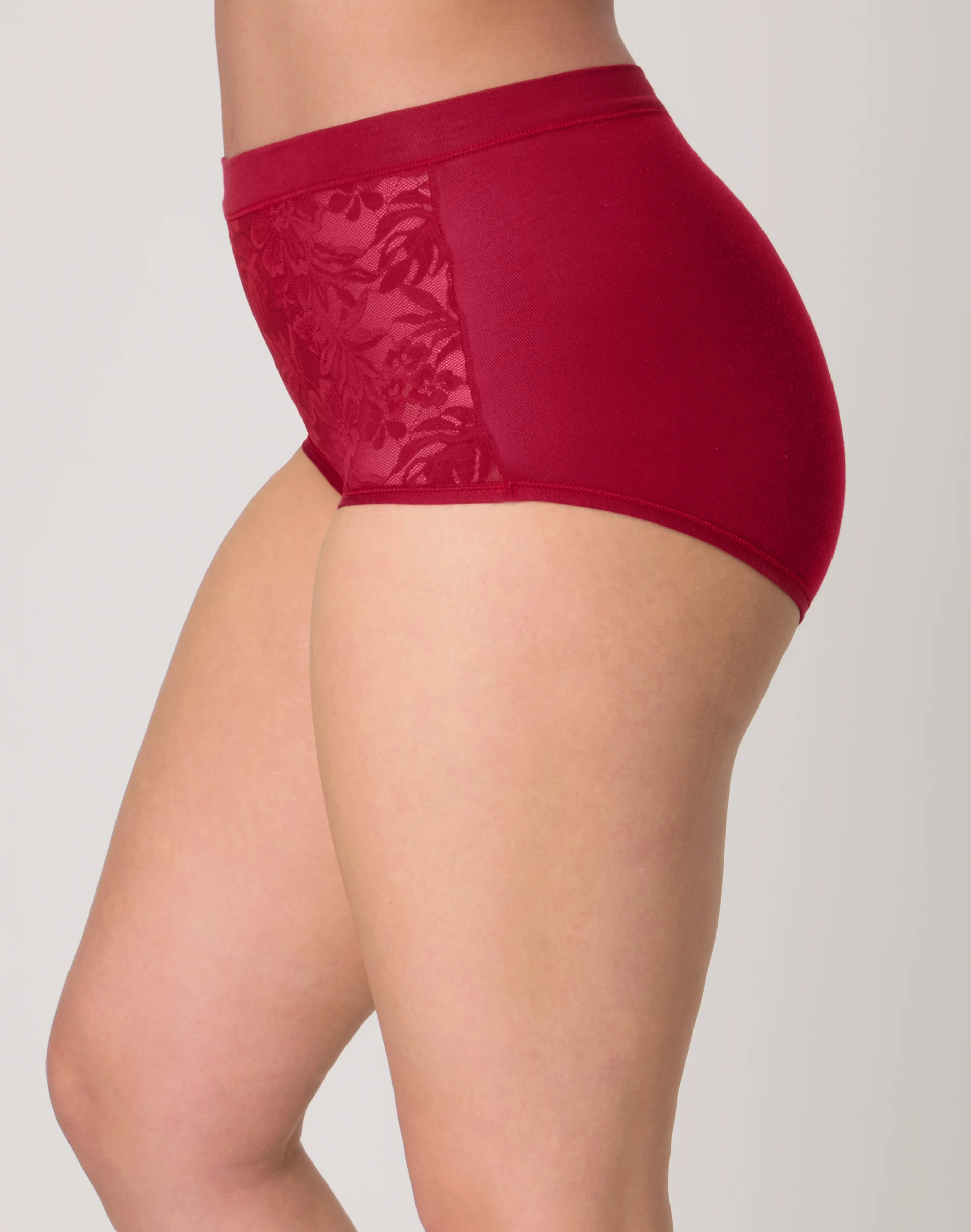 Bali Breathe Cotton Modal Lace High Rise Brief #DFCLBF 4 Bali Breathe Cotton Modal Lace High Rise Brief #DFCLBF