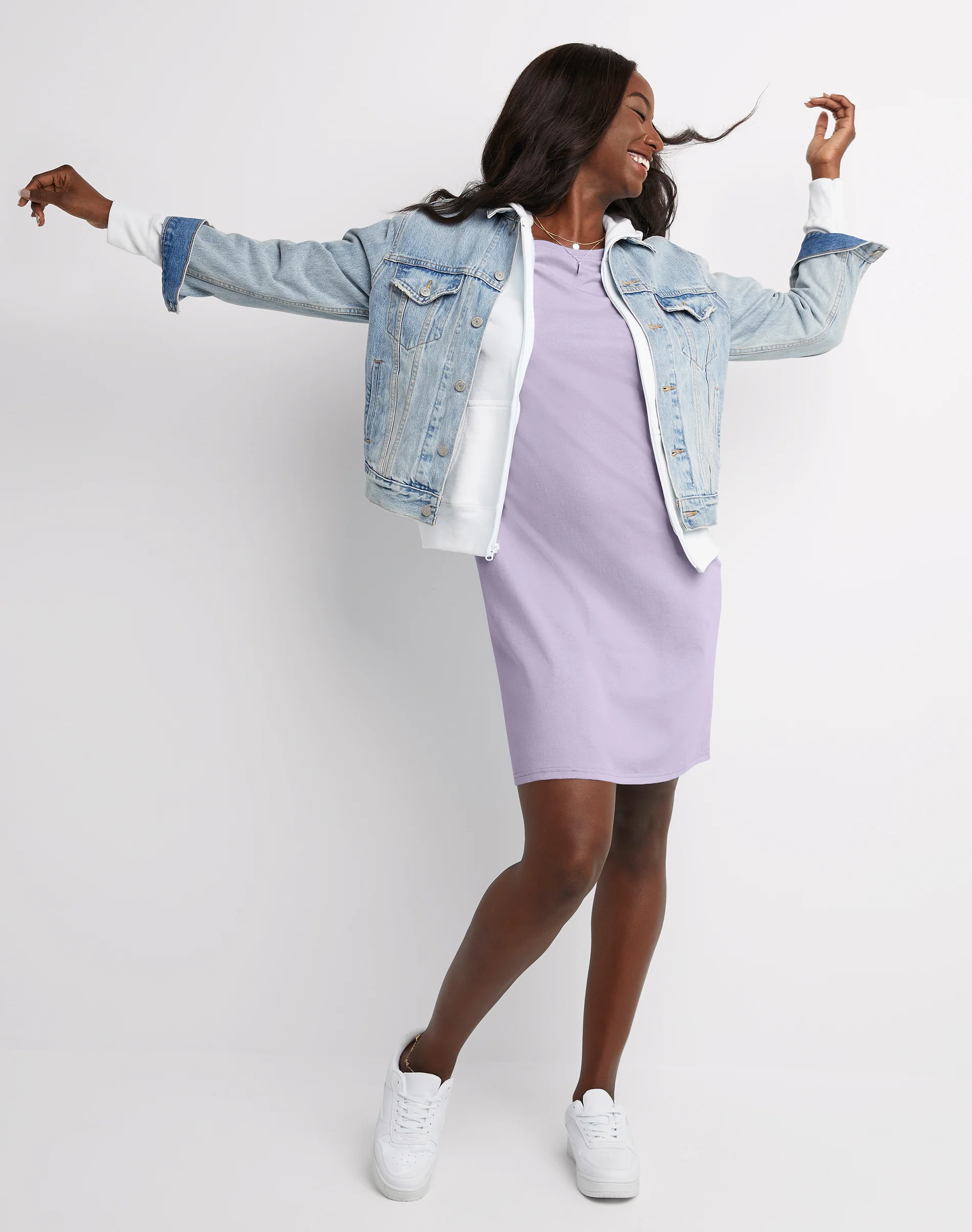 Hanes Essentials Women's T-Shirt Dress, Cotton #5660