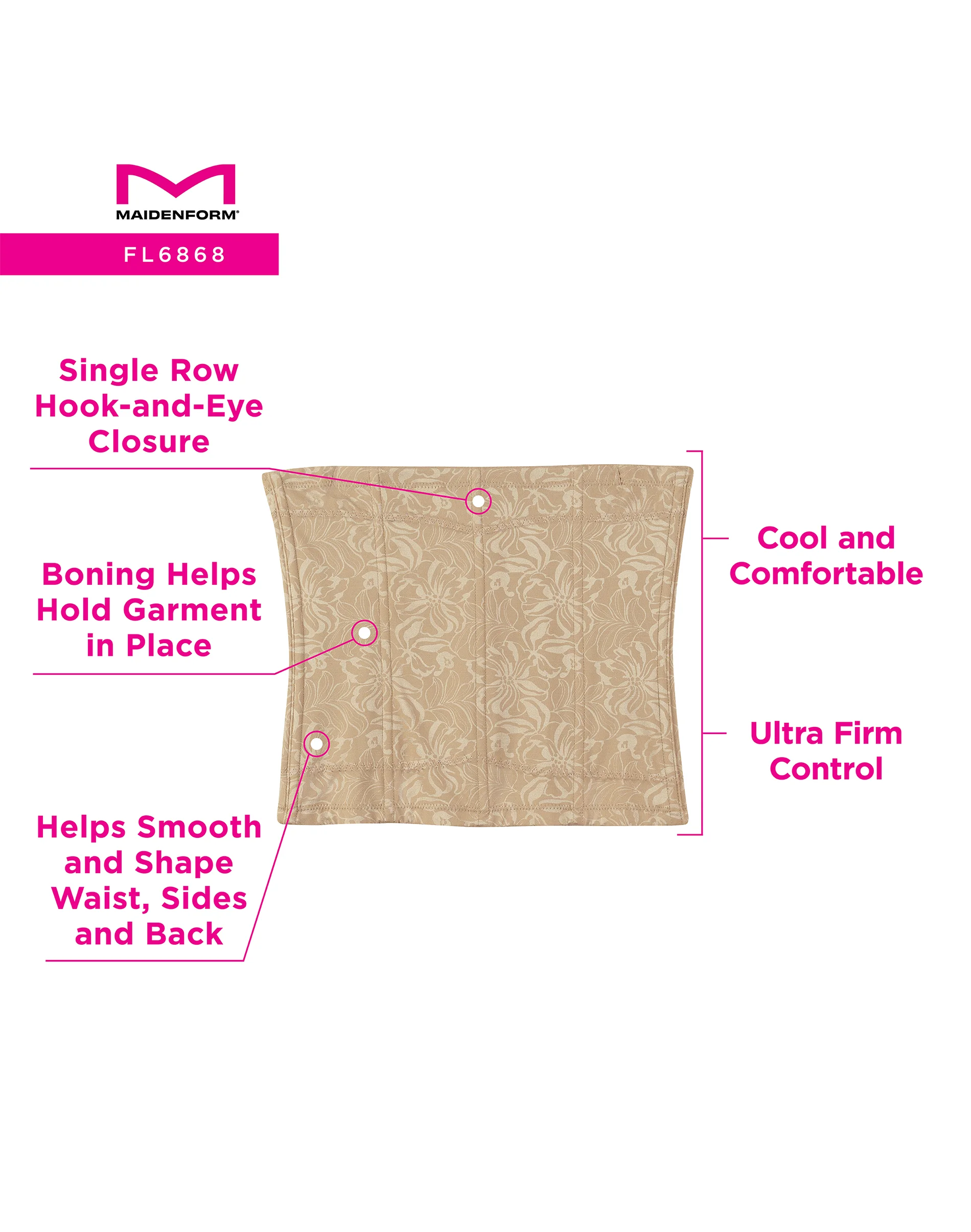 Tummy Control Shapewear Waist Trainer, Ultra-Firm Control #FL6868