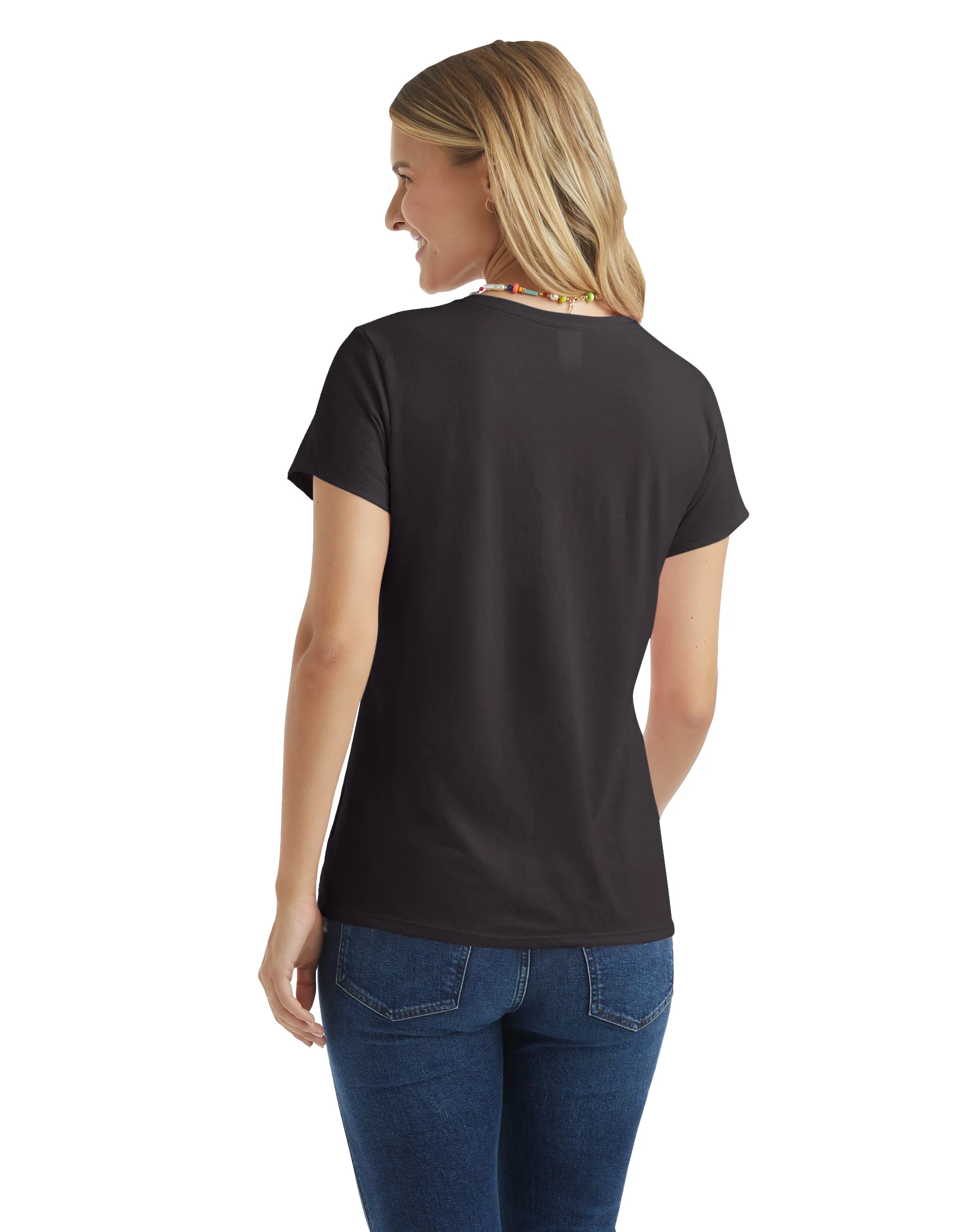 Hanes Women's V-Neck Graphic T-Shirt, Glitter Owl #GT9337  Y06919