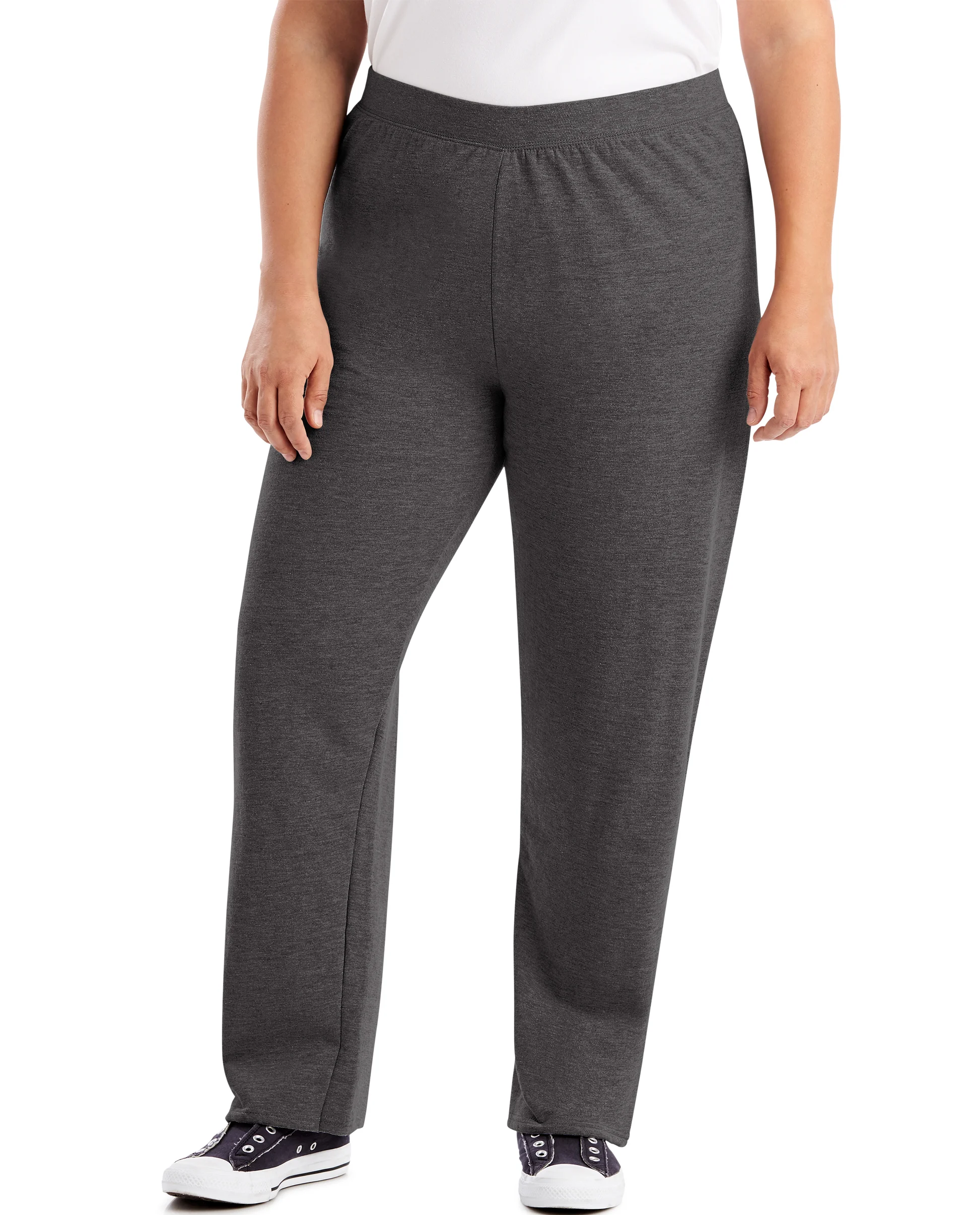 Hanes Just My Size EcoSmart Women's Fleece Sweatpants, Open Leg, 28.5" (Petite Plus Size) #OJ104