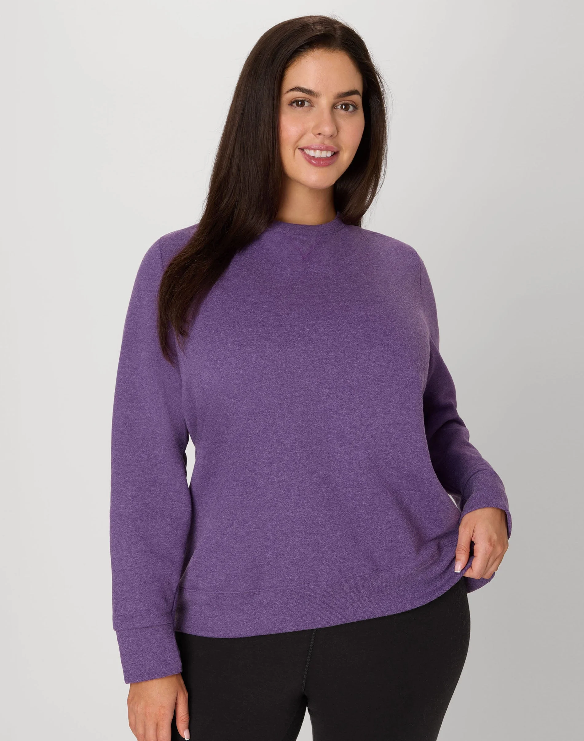Hanes Just My Size EcoSmart Women's Fleece Sweatshirt, V-Notch (Plus Size) #OJ098
