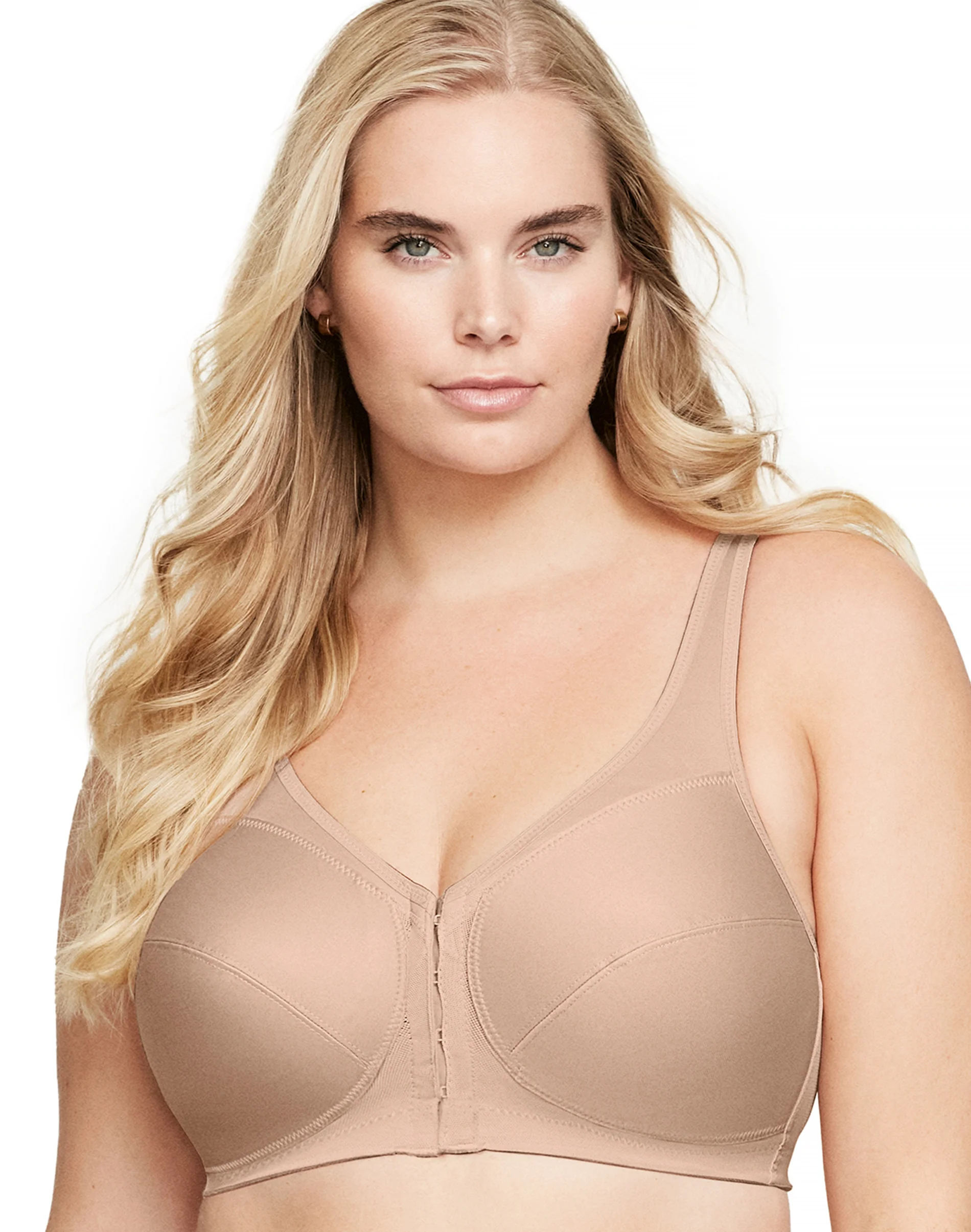 Glamorise Full Figure Plus Size MagicLift Front Close Posture Back Support Bra #16107