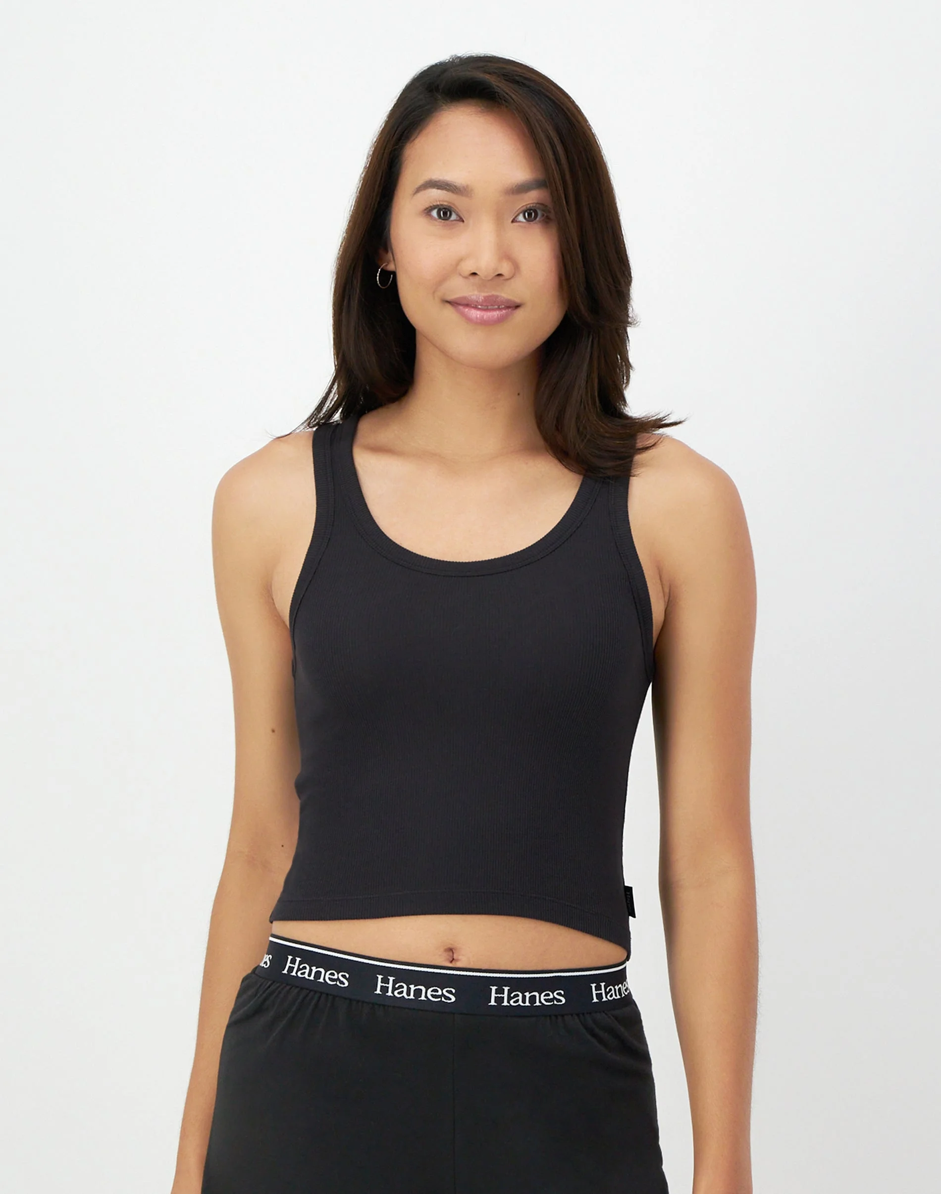 Hanes Originals Comfywear Women's Rib Crop Tank #HLW001