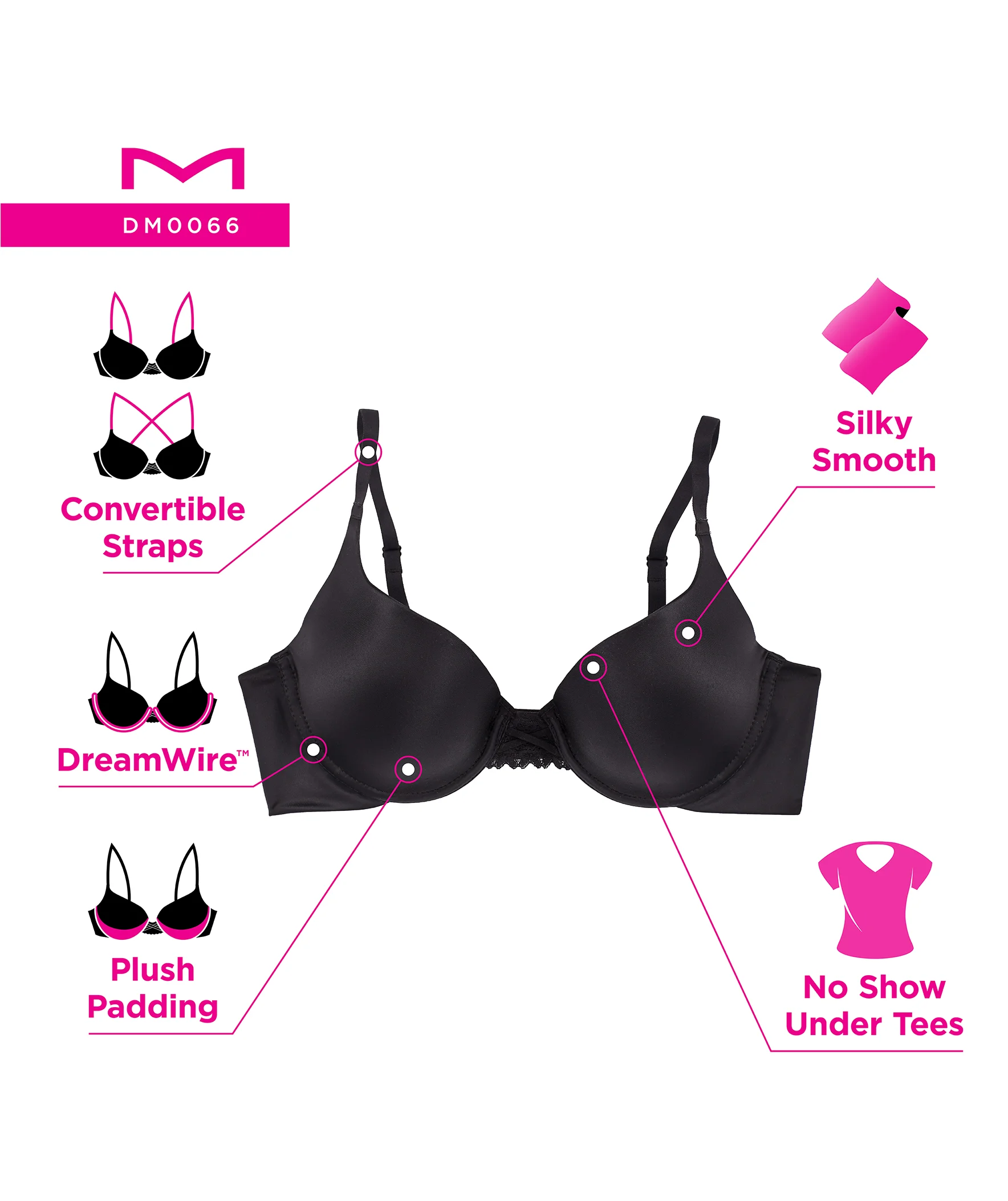 Maidenform Dreamwire Underwire Push-Up Bra #DM0066