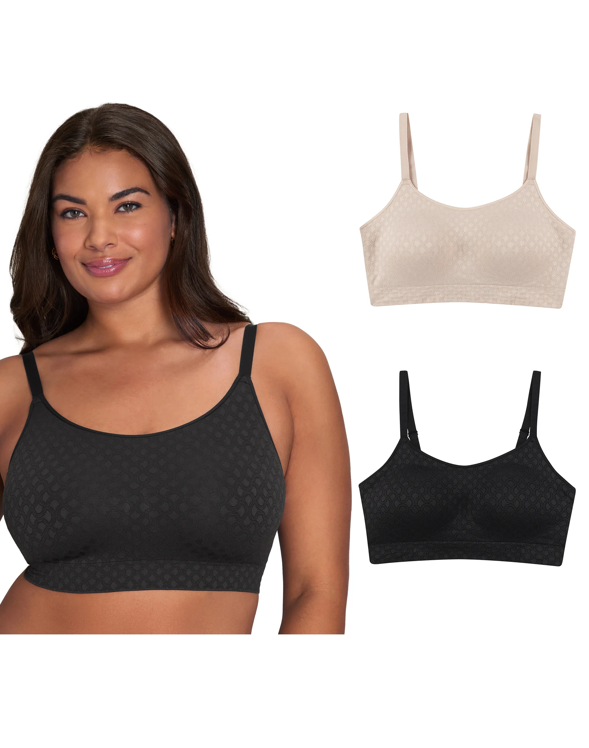 Playtex Seamless Full Coverage Wireless Bra, 2-Pack #US4P31