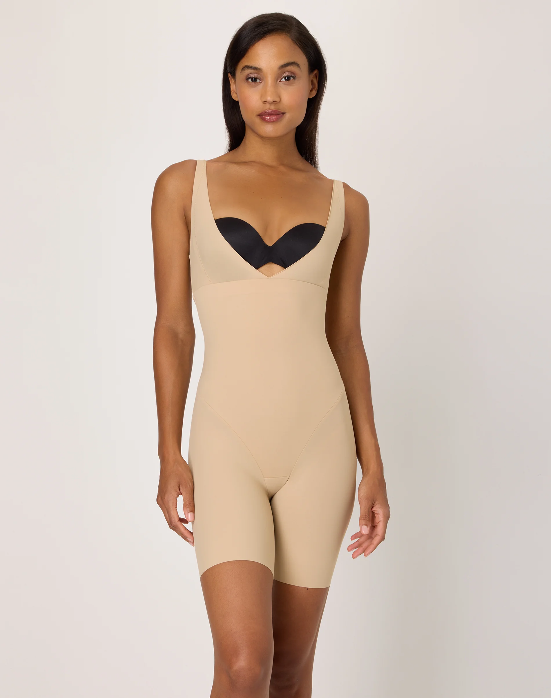 Wear-Your-Own-Bra Tummy Control Shapewear Bodysuit, Anti-Static Fabric #FL2556