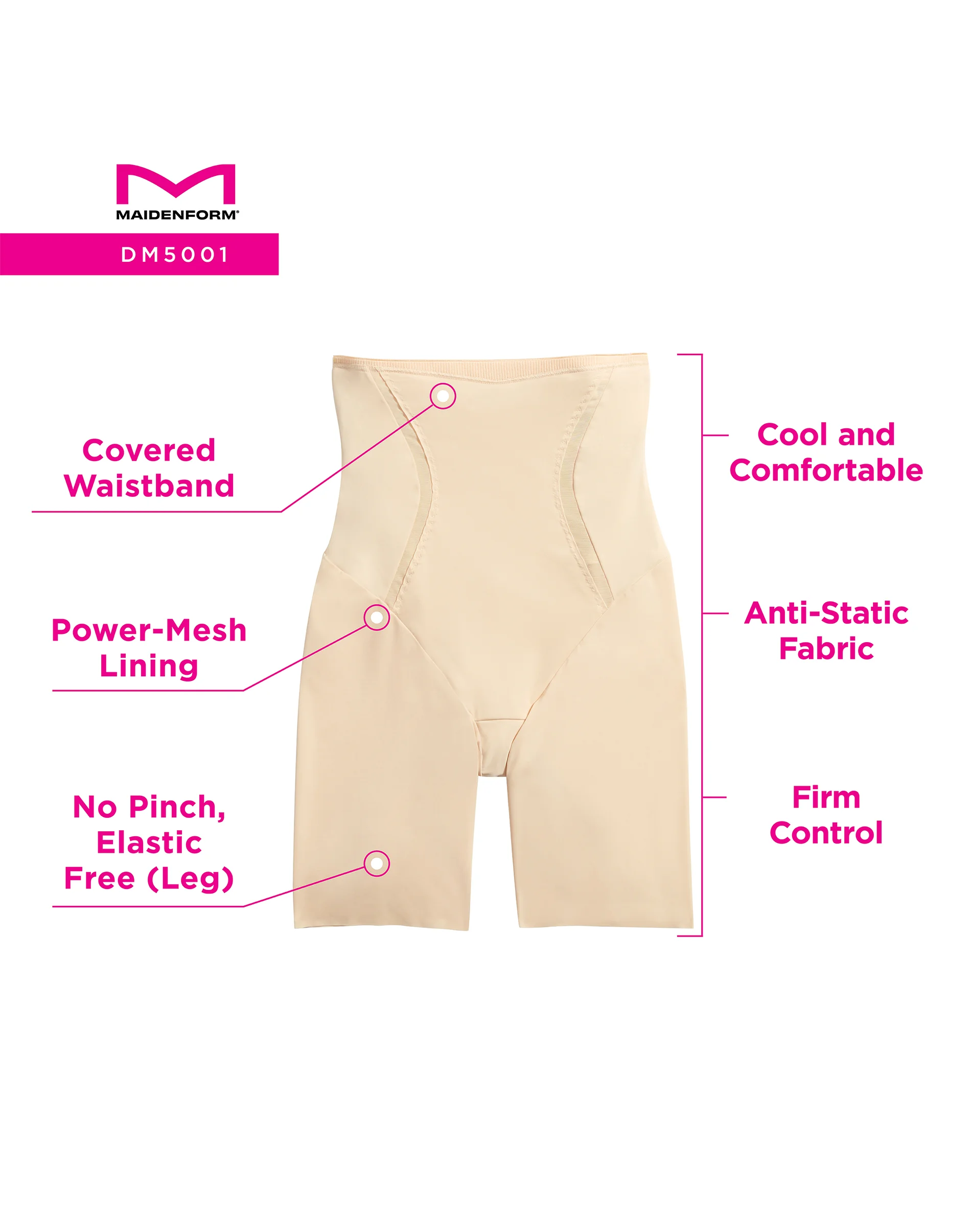 High-Waist Tummy Control Shapewear Thigh Slimmer #DM5001