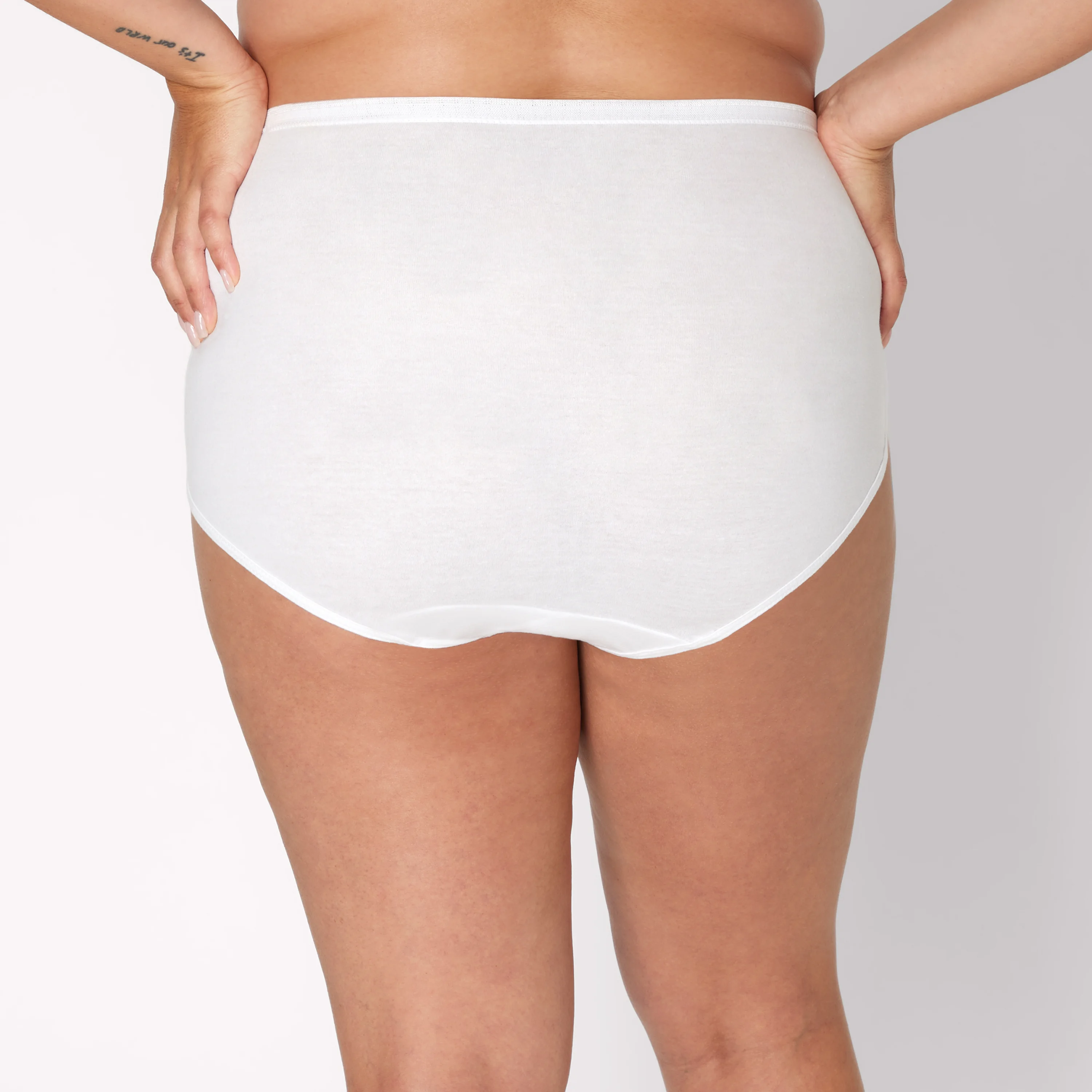 Hanes Just My Size Women's Cotton Brief Underwear, White, 6-Pack (Plus Size) #16106P