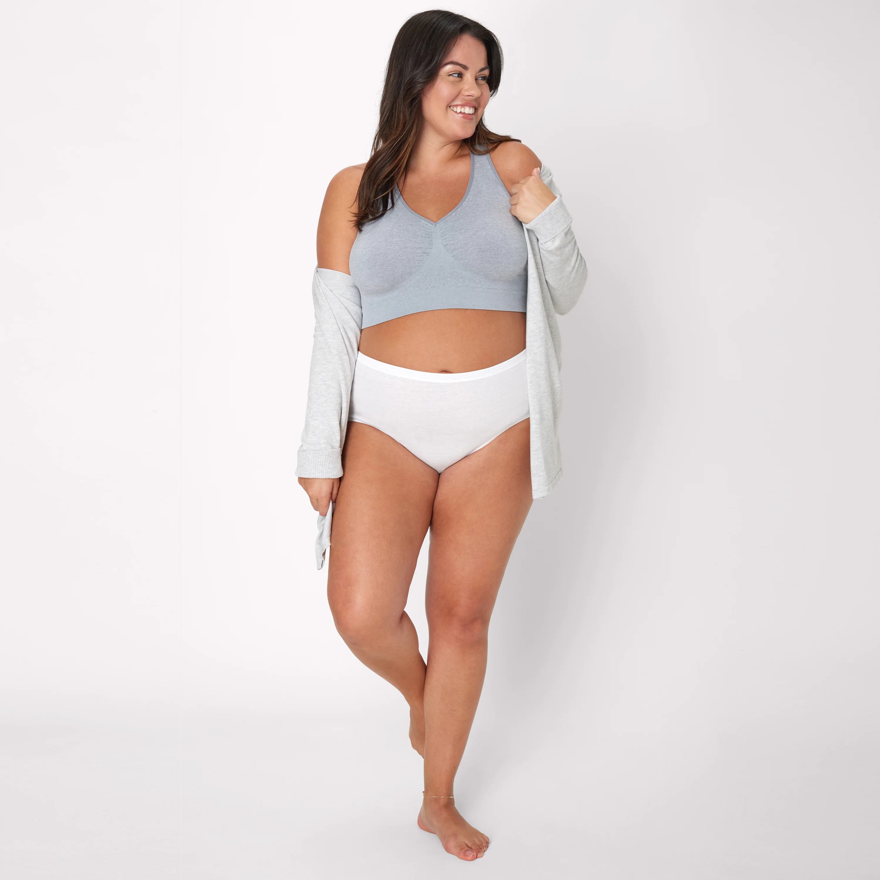 Hanes Just My Size Women's Cotton Brief Underwear, White, 6-Pack (Plus Size) #16106P