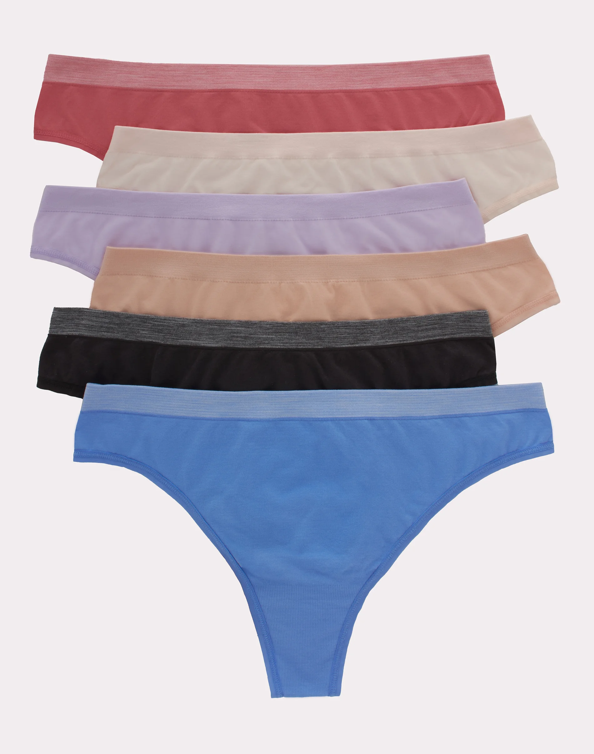 Hanes Comfort Flex Fit Women's Seamless Thong Underwear, 6-Pack #CF46P6