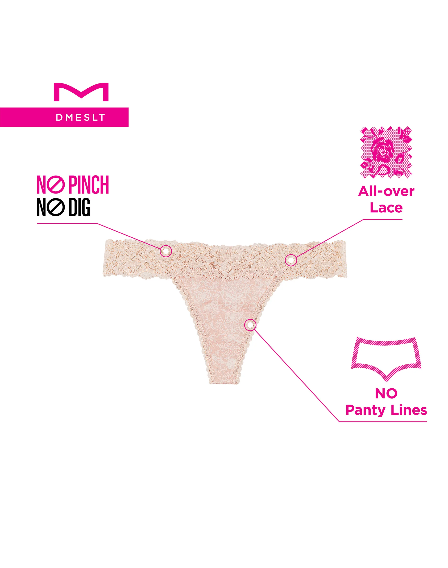 Maidenform All-Over Lace Thong #DMESLT