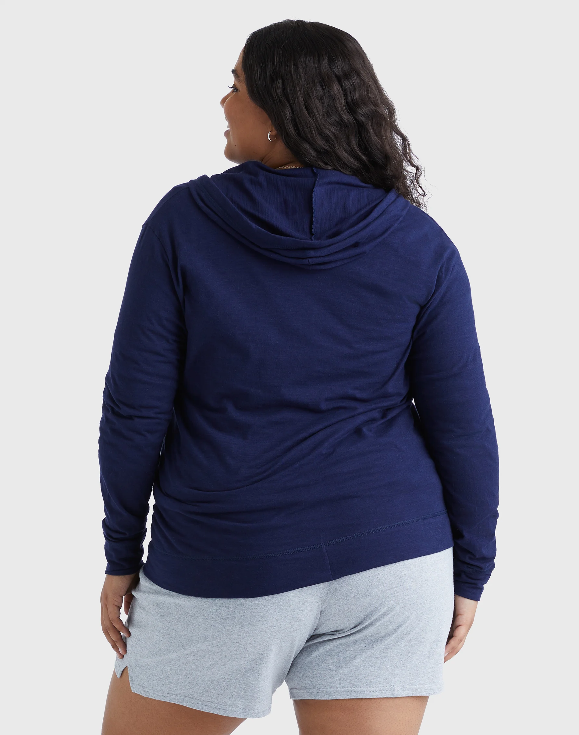 Hanes Just My Size Women's Full-Zip Slub Hoodie (Plus Size) #OJ168