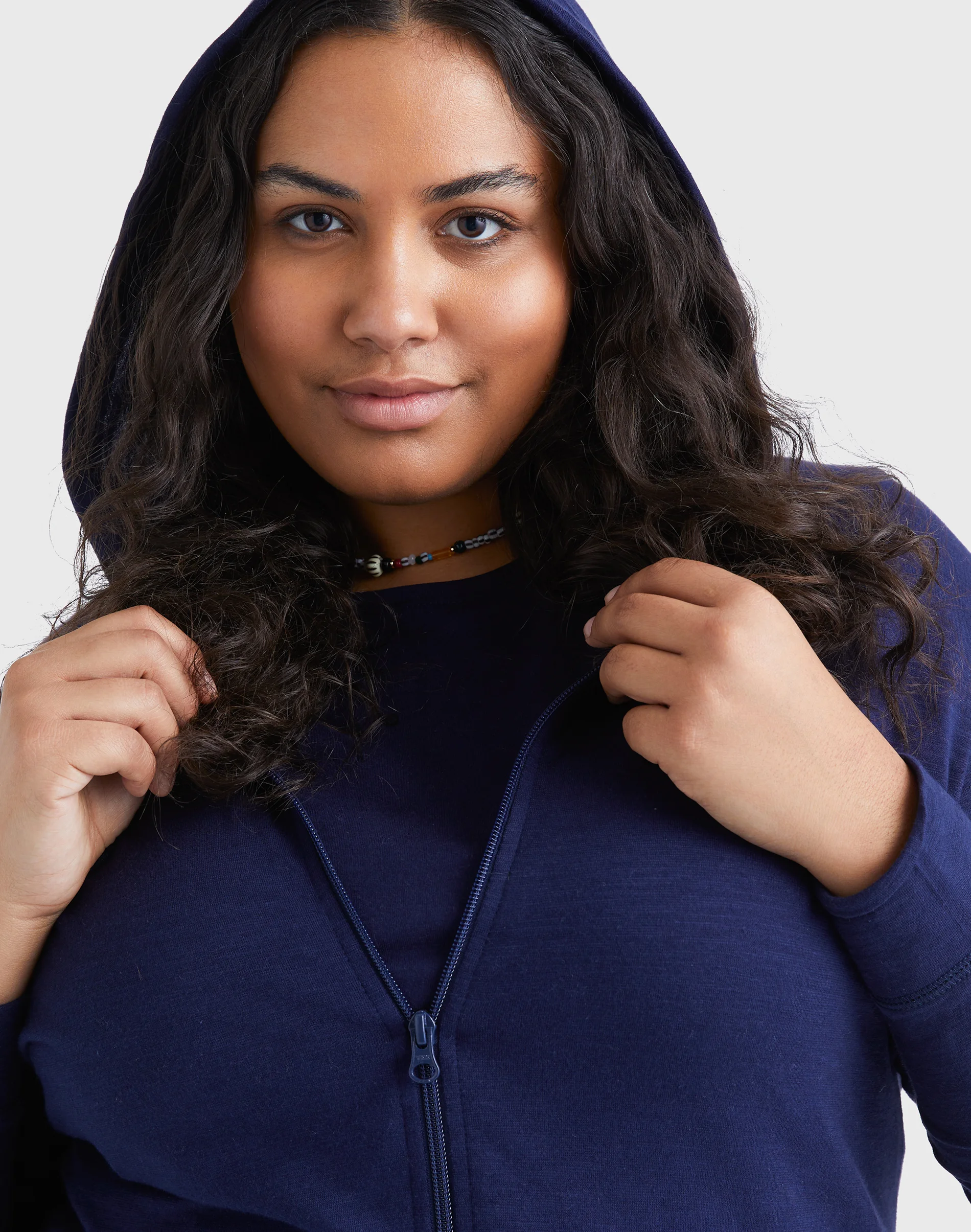 Hanes Just My Size Women's Full-Zip Slub Hoodie (Plus Size) #OJ168