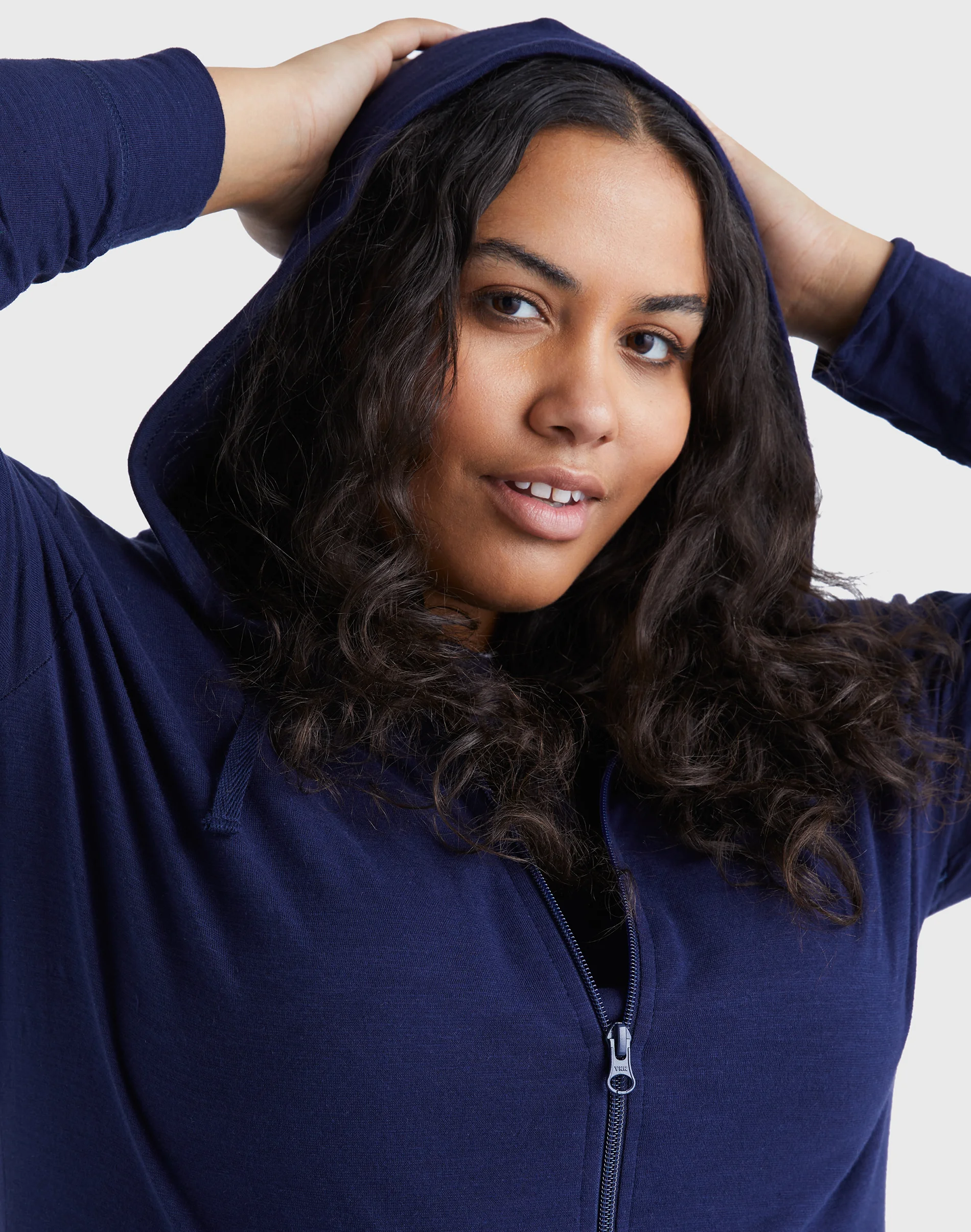 Hanes Just My Size Women's Full-Zip Slub Hoodie (Plus Size) #OJ168