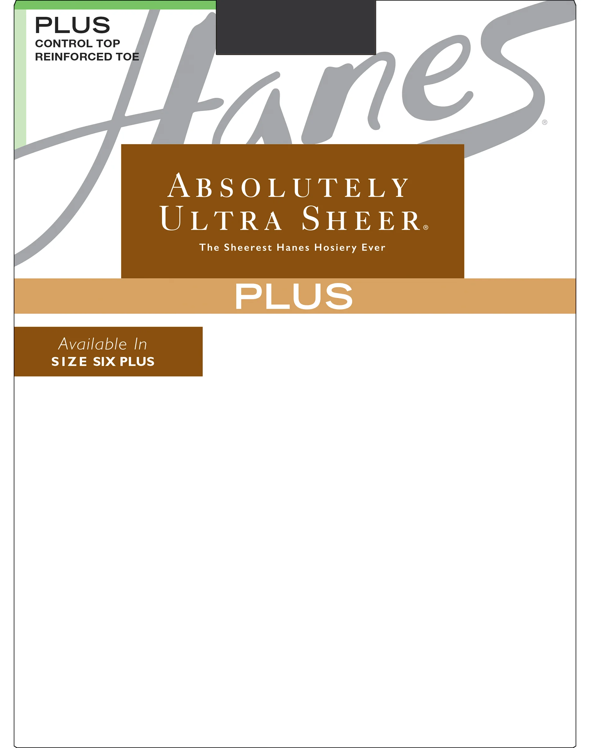 Hanes Absolutely Ultra Sheer Control Top Pantyhose with Reinforced Toe (Plus Size) #Q00P30