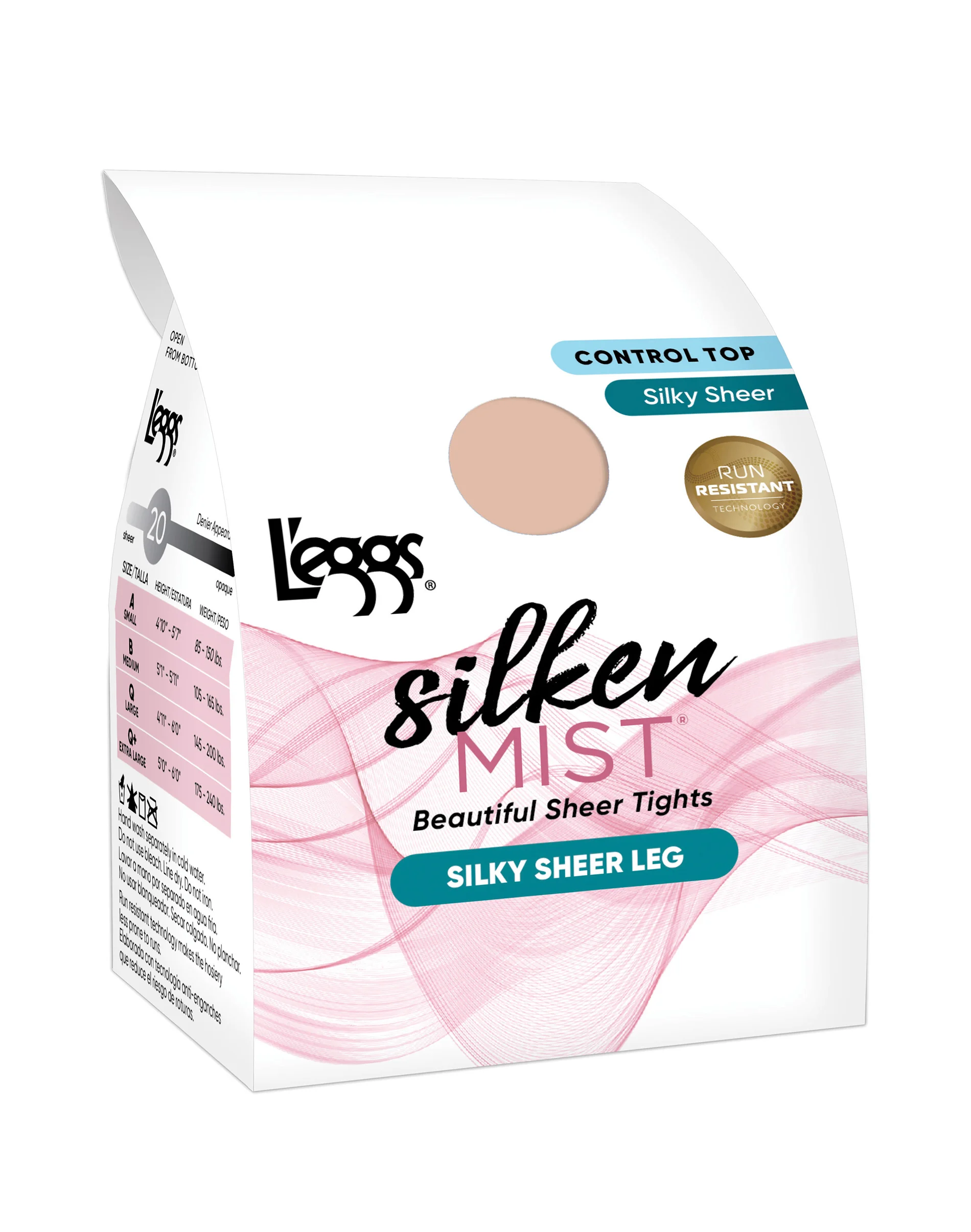 L'eggs Silken Mist Silky Sheer Tights with Control Top #LSM201