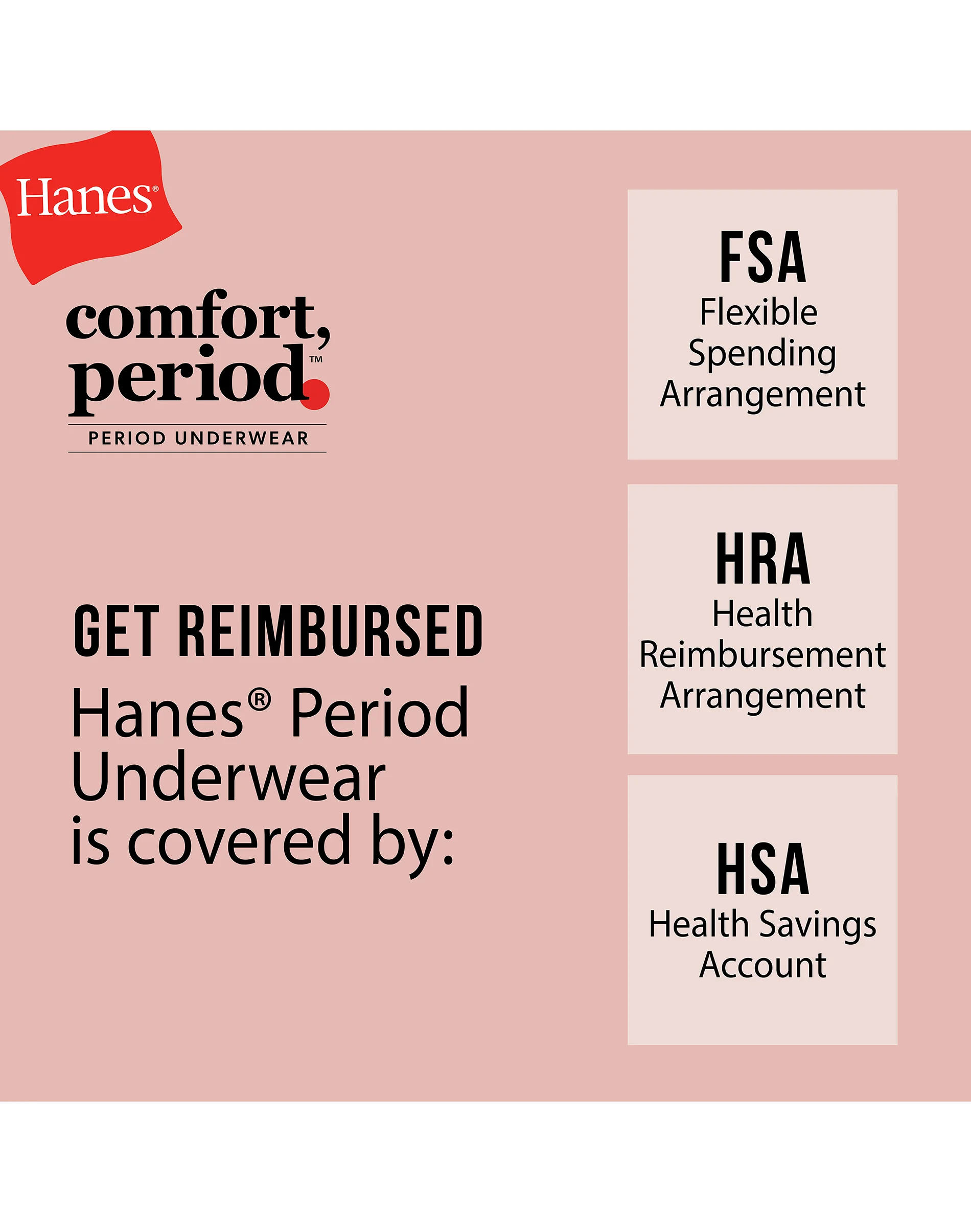 Hanes Comfort, Period. Women's Brief Period Underwear, Super Leaks, 3-Pack #SP40AS