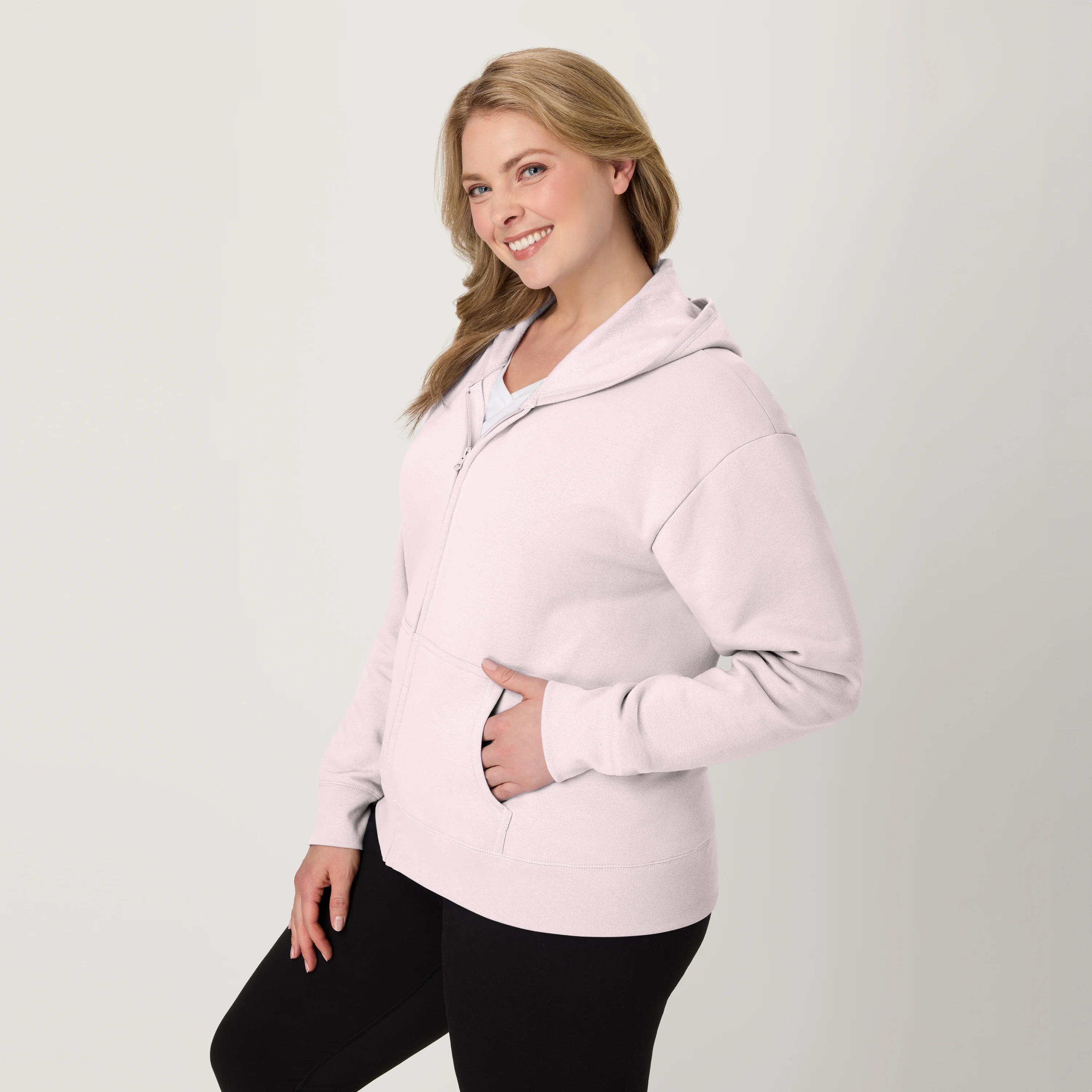 Hanes EcoSmart Women's Full-Zip Fleece Hoodie #O4637