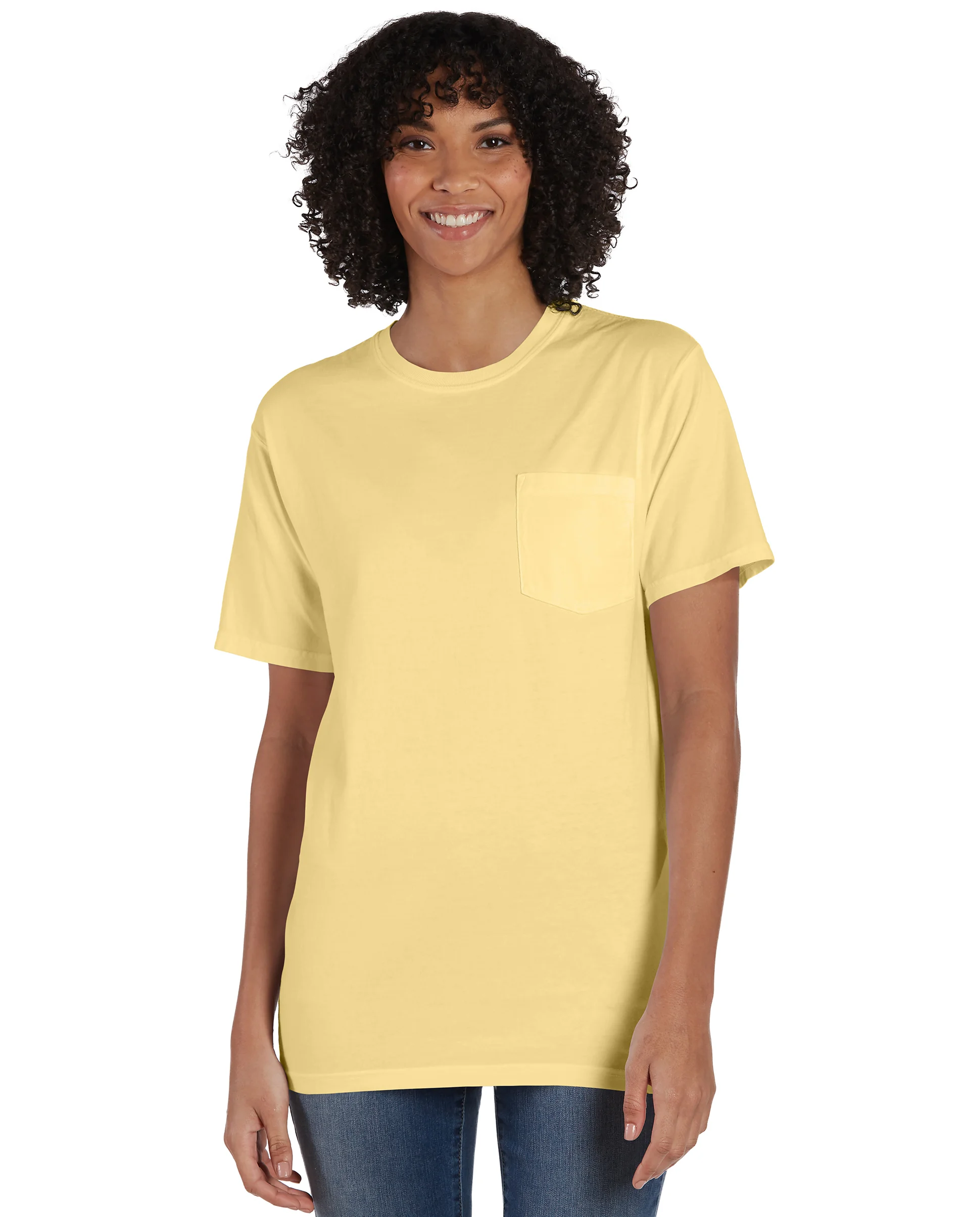 Hanes Unisex Garment Dyed Cotton Pocket T-Shirt #GDH150  GRTDYE