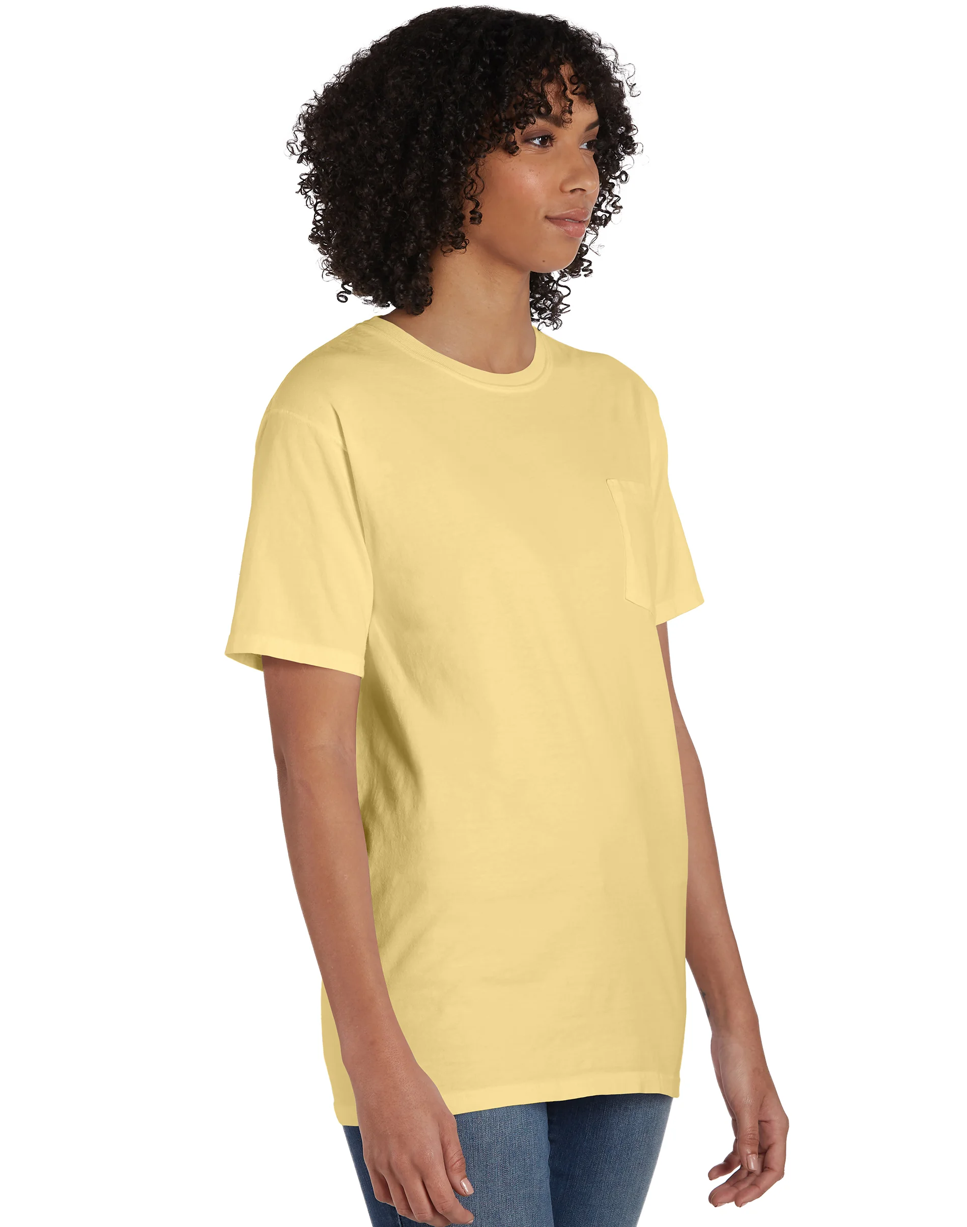 Hanes Unisex Garment Dyed Cotton Pocket T-Shirt #GDH150  GRTDYE