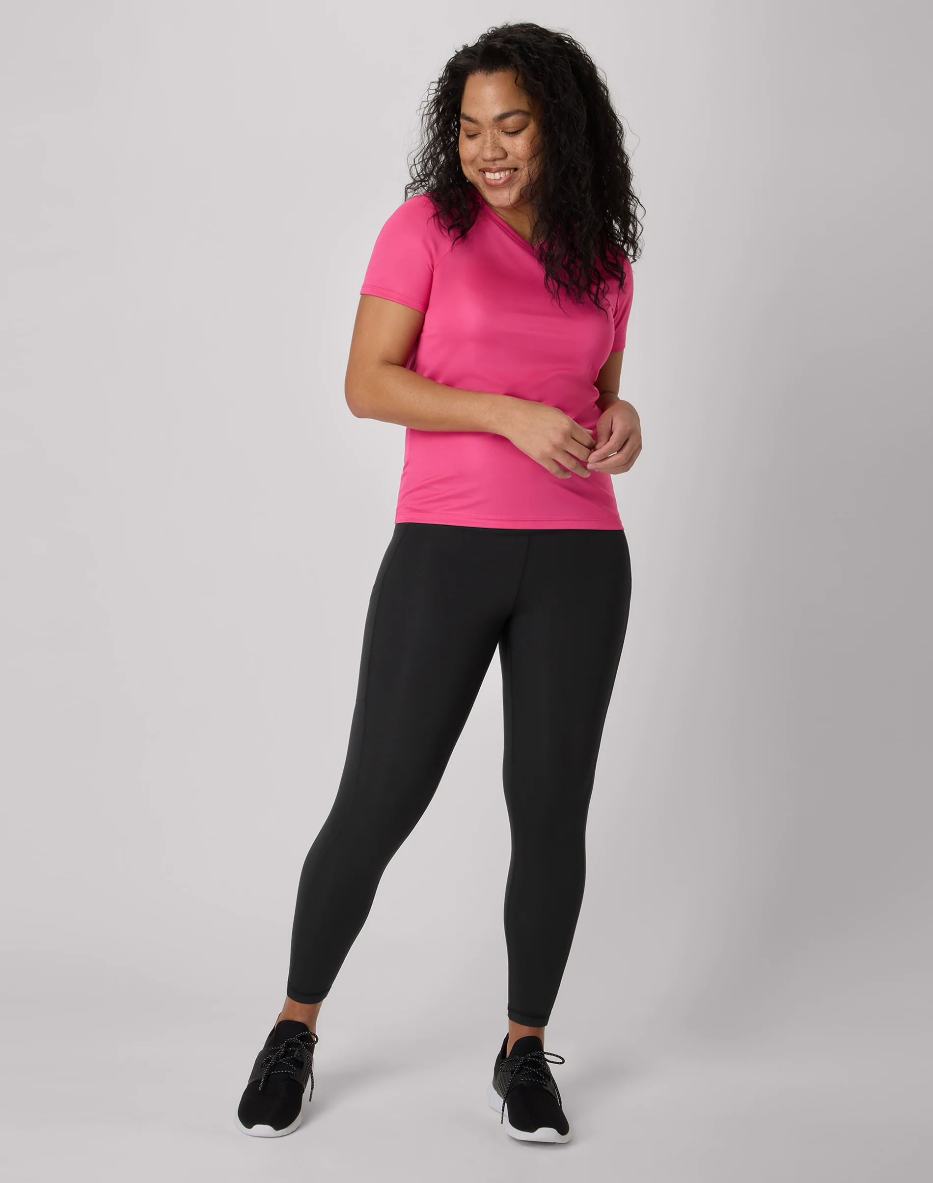 Hanes Sport Cool DRI Women's Performance V-Neck T-Shirt #O483V 5 Hanes Sport Cool DRI Women's Performance V-Neck T-Shirt #O483V