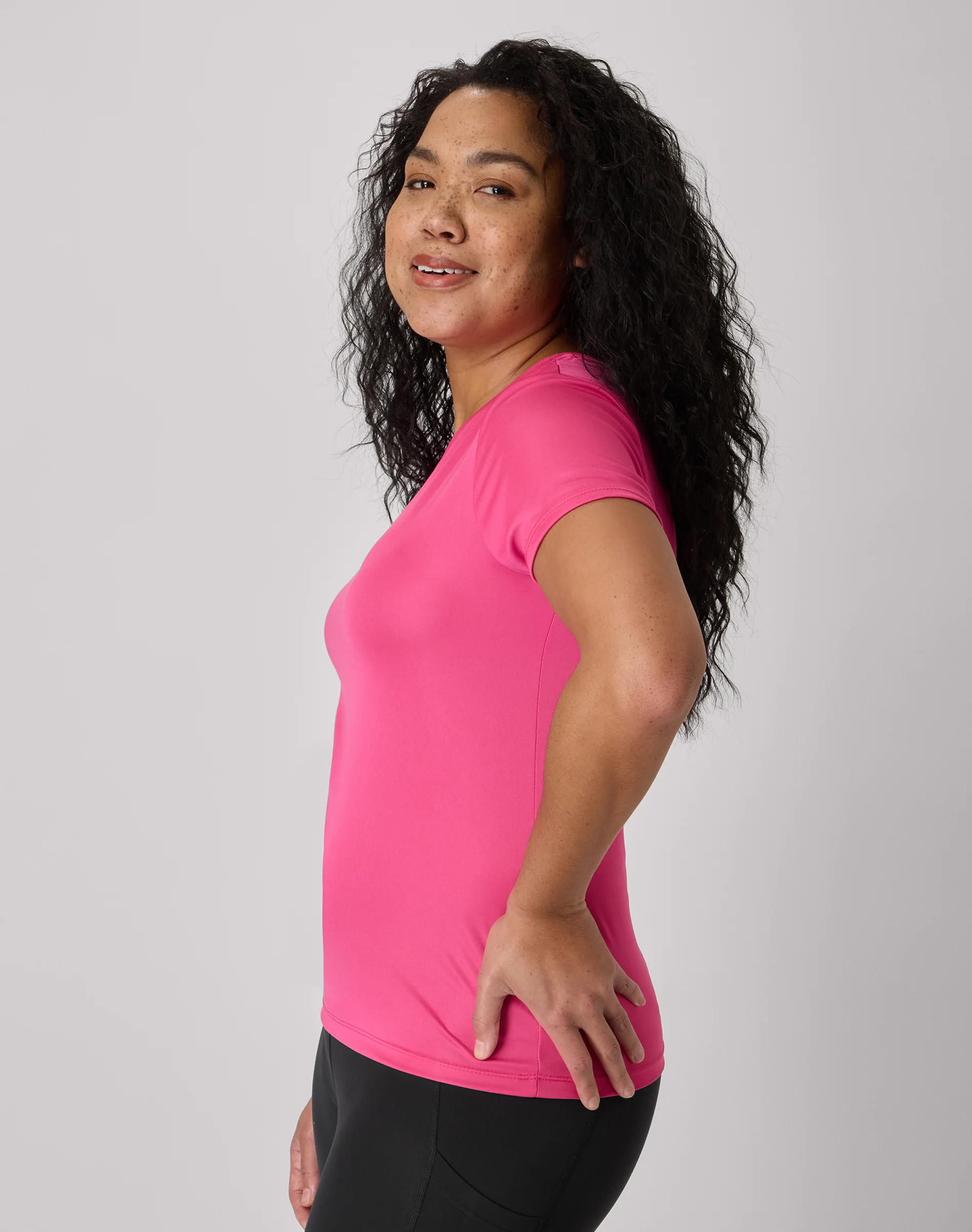 Hanes Sport Cool DRI Women's Performance V-Neck T-Shirt #O483V 6 Hanes Sport Cool DRI Women's Performance V-Neck T-Shirt #O483V