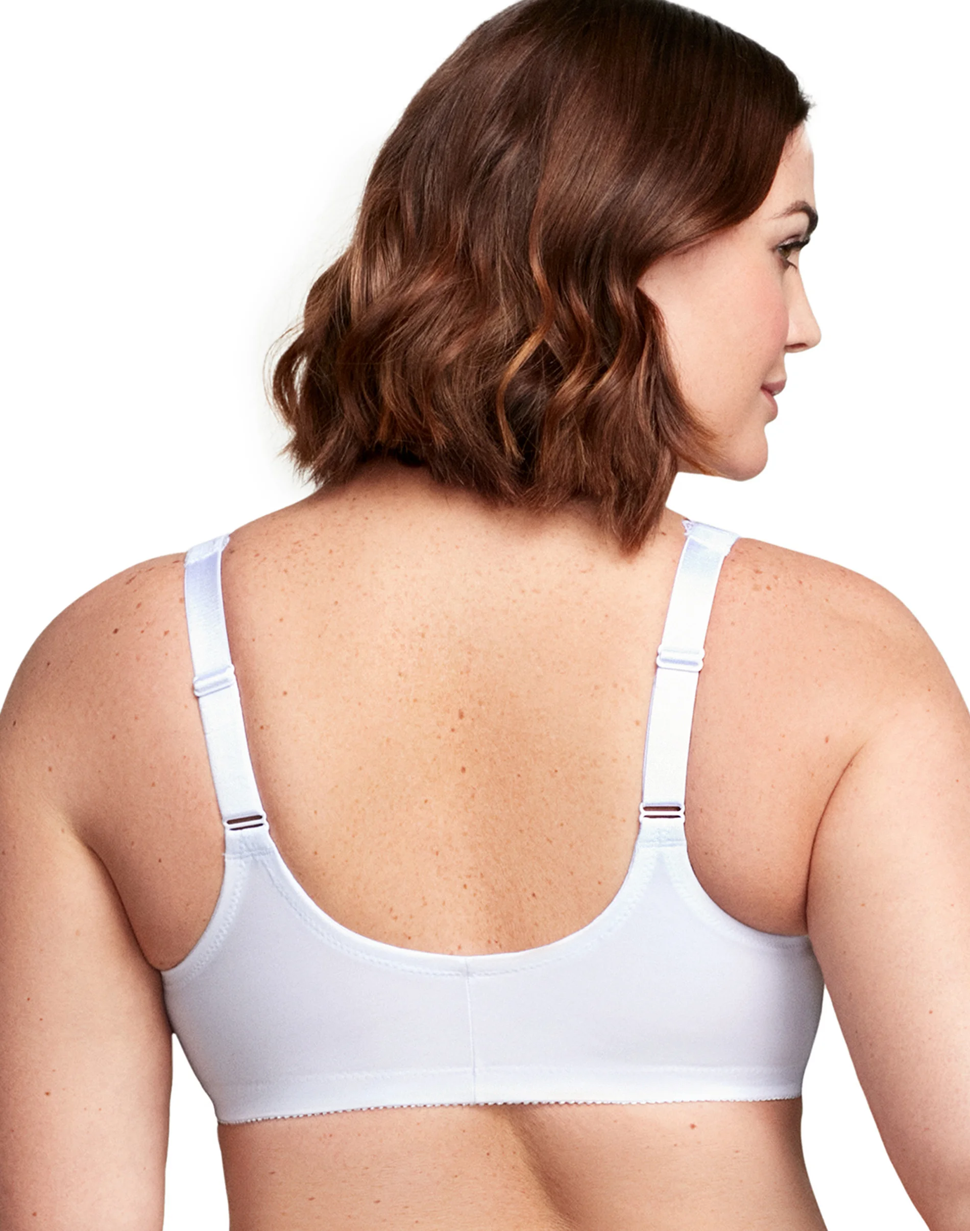 Glamorise Full Figure Plus Size WonderWire Front Close Stretch Lace Bra #16655