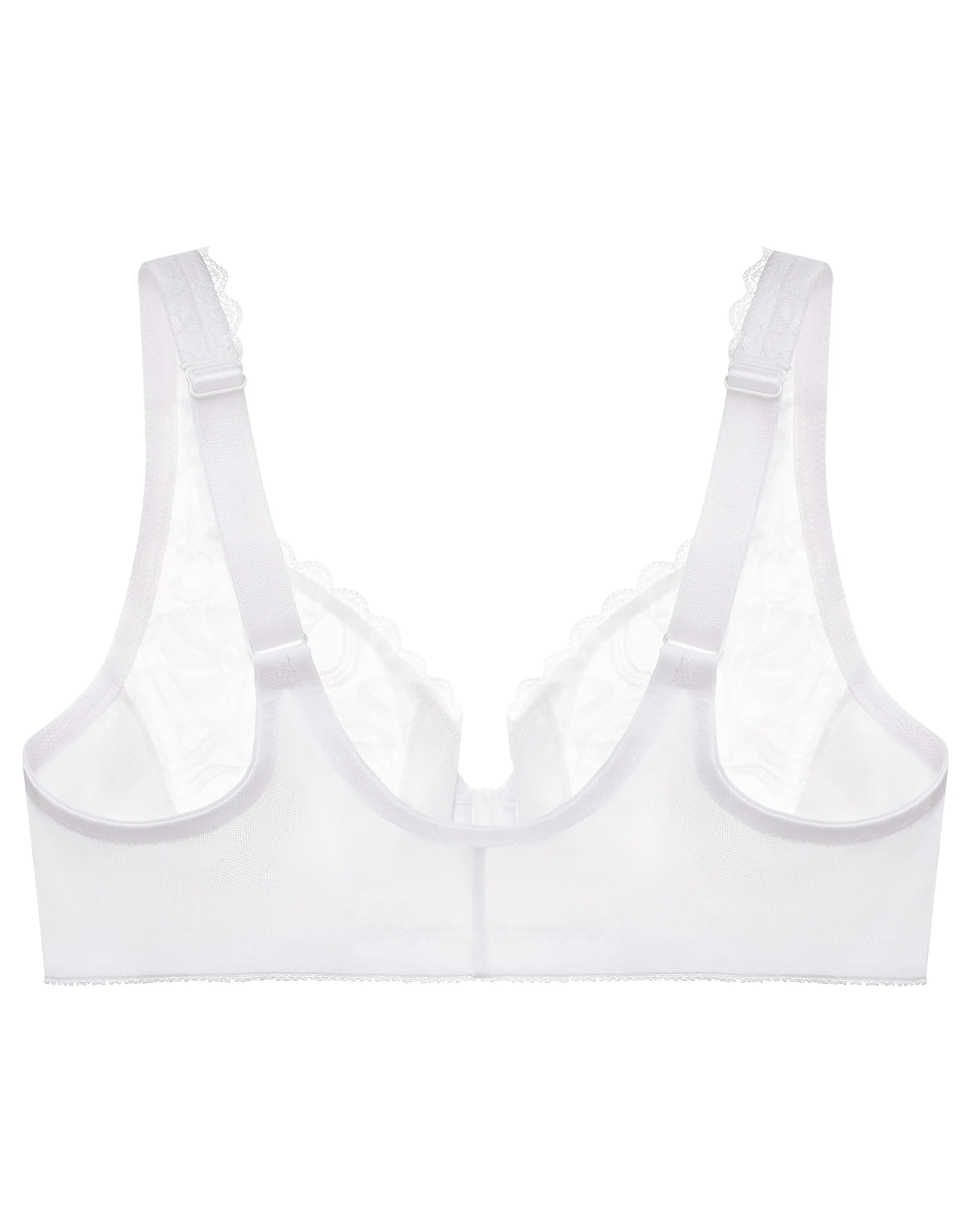 Glamorise Full Figure Plus Size WonderWire Front Close Stretch Lace Bra #16655 7 Glamorise Full Figure Plus Size WonderWire Front Close Stretch Lace Bra #16655