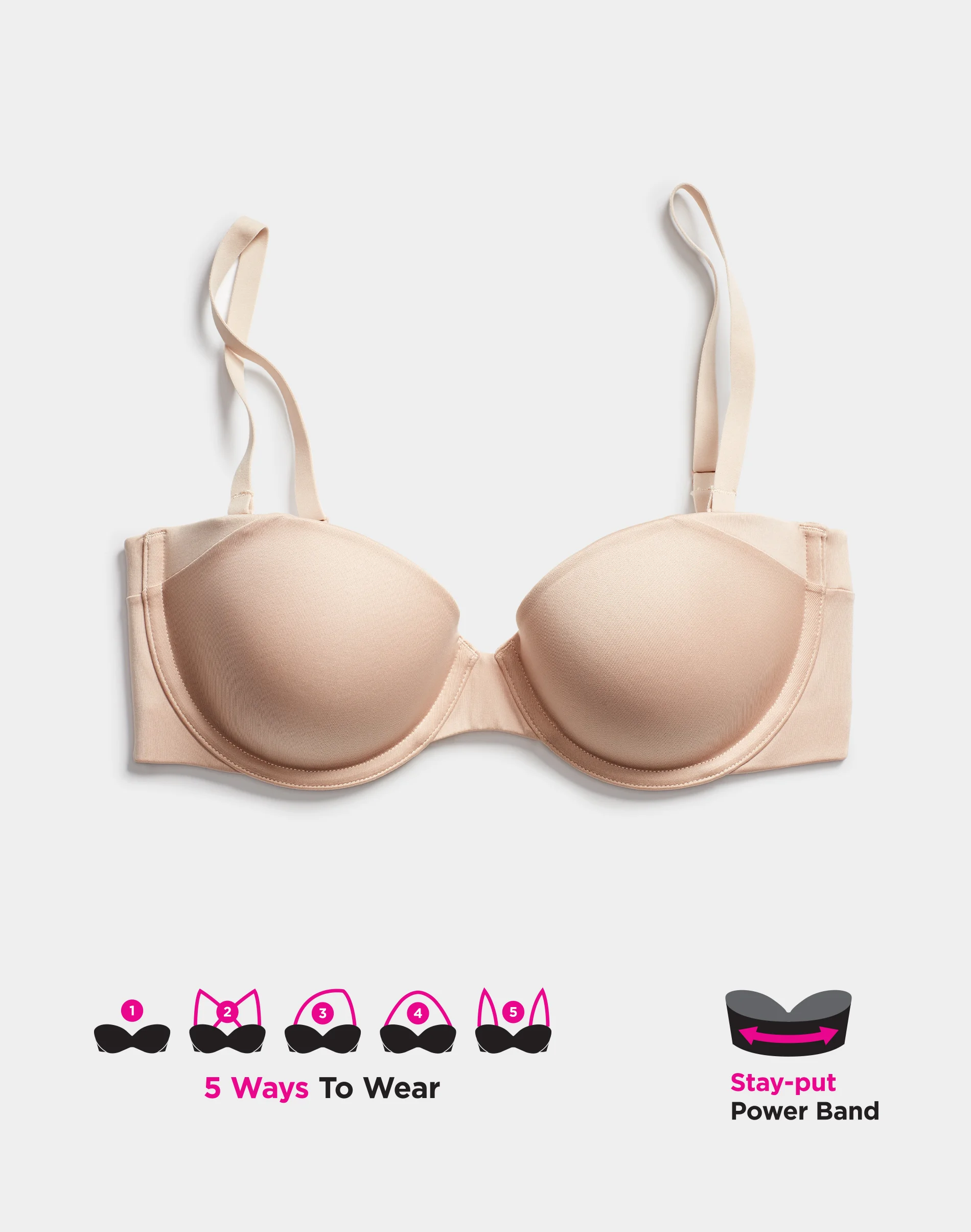 Maidenform Side smoothing Strapless Underwire Bra #SE6900