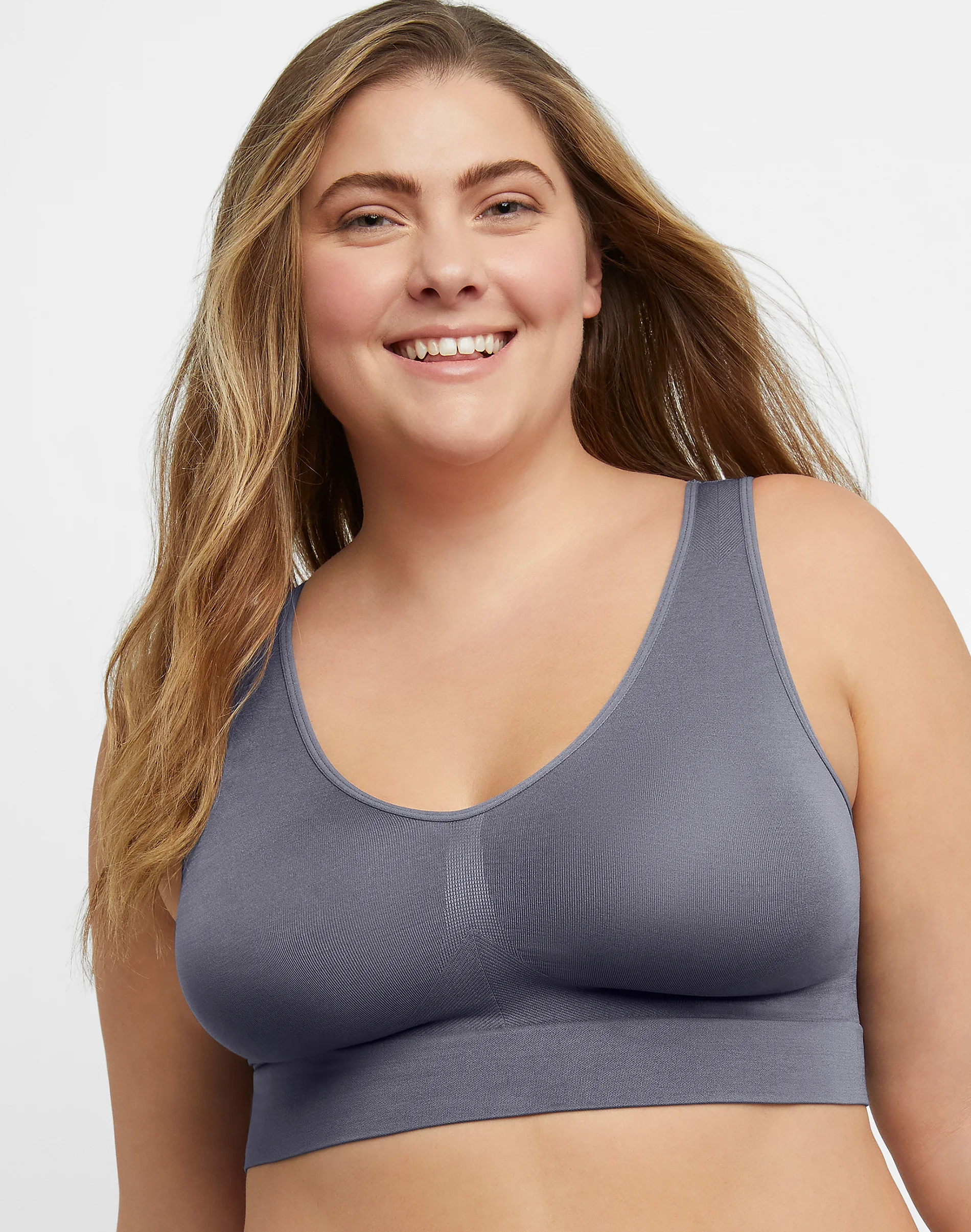 Hanes Just My Size Women's Pure Comfort Seamless Bralette (Plus Size) #MJ1263