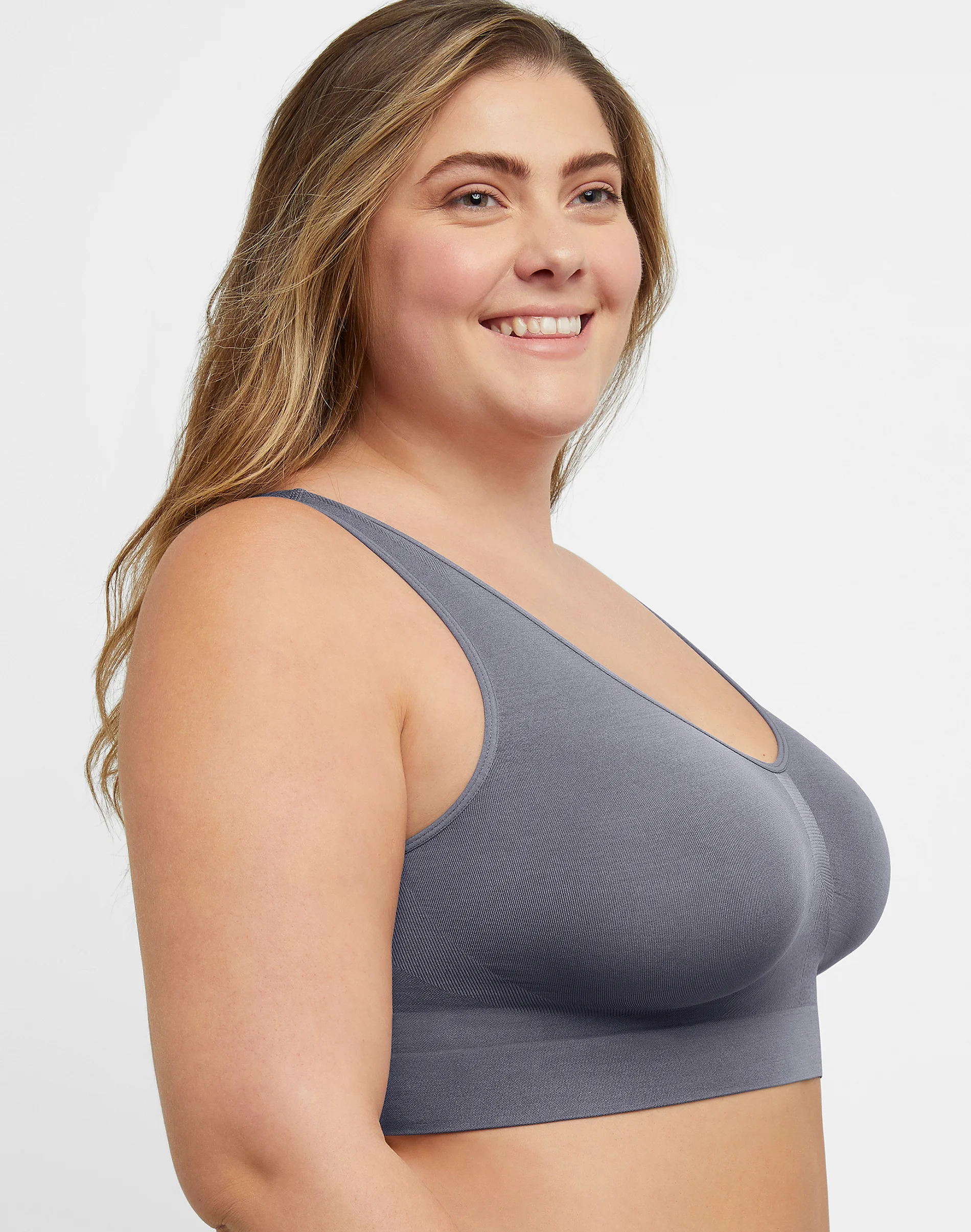Hanes Just My Size Women's Pure Comfort Seamless Bralette (Plus Size) #MJ1263