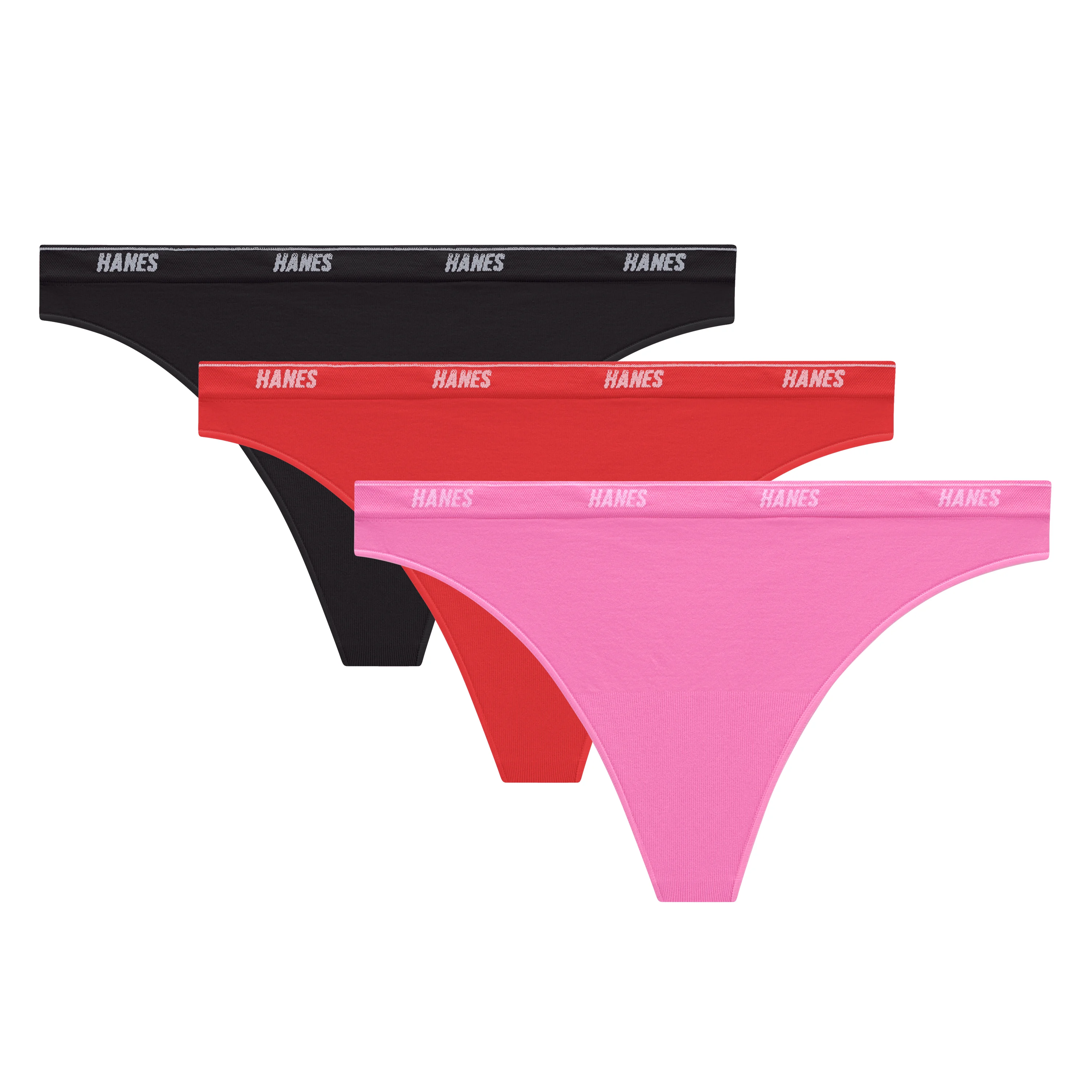 Hanes Moves Women’s 360 Degree Flex Thong Underwear, 3-Pack #HM46SW