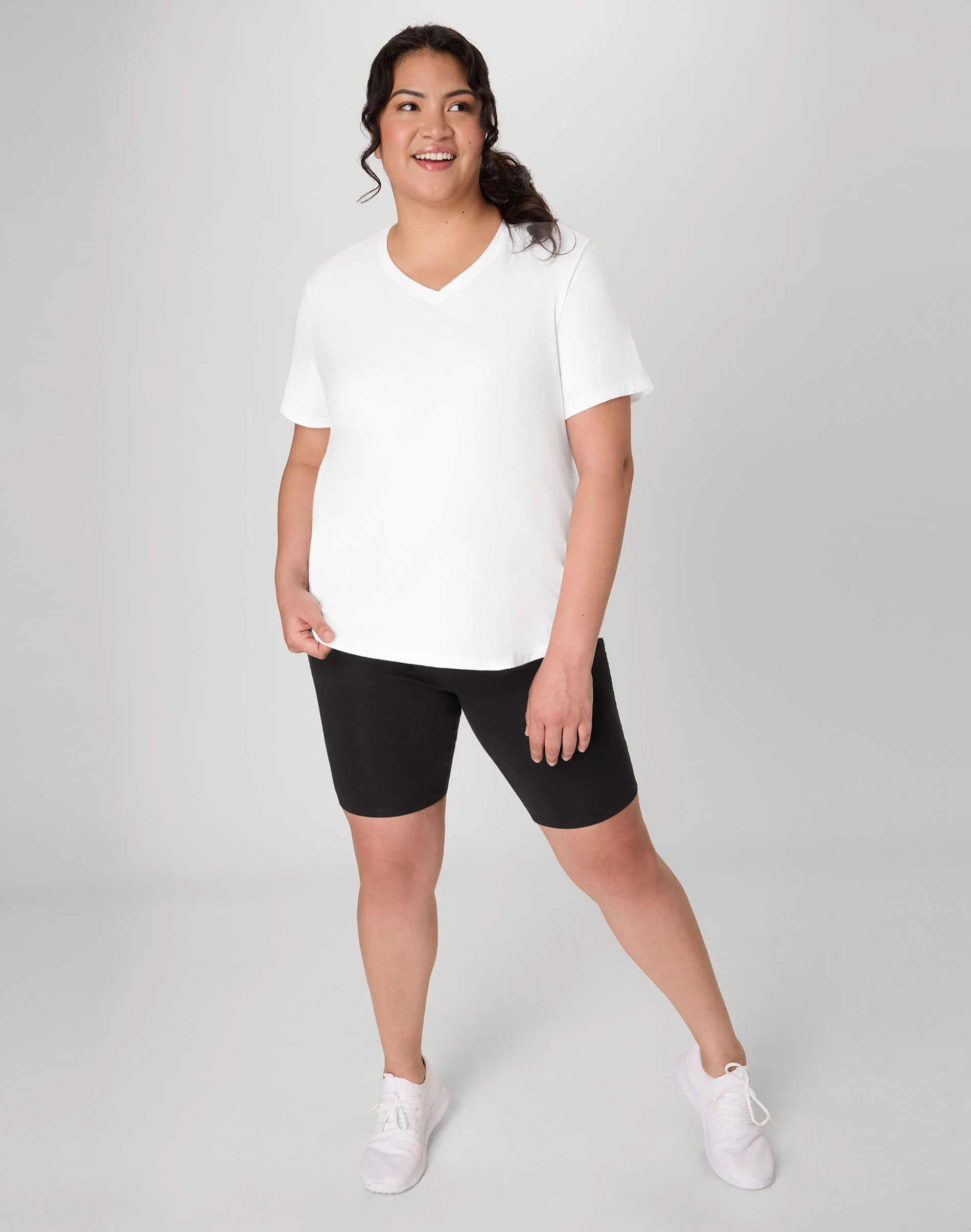 Hanes Just My Size Cotton Jersey Short Sleeve V-Neck T-Shirt (Plus Size) #OJ091