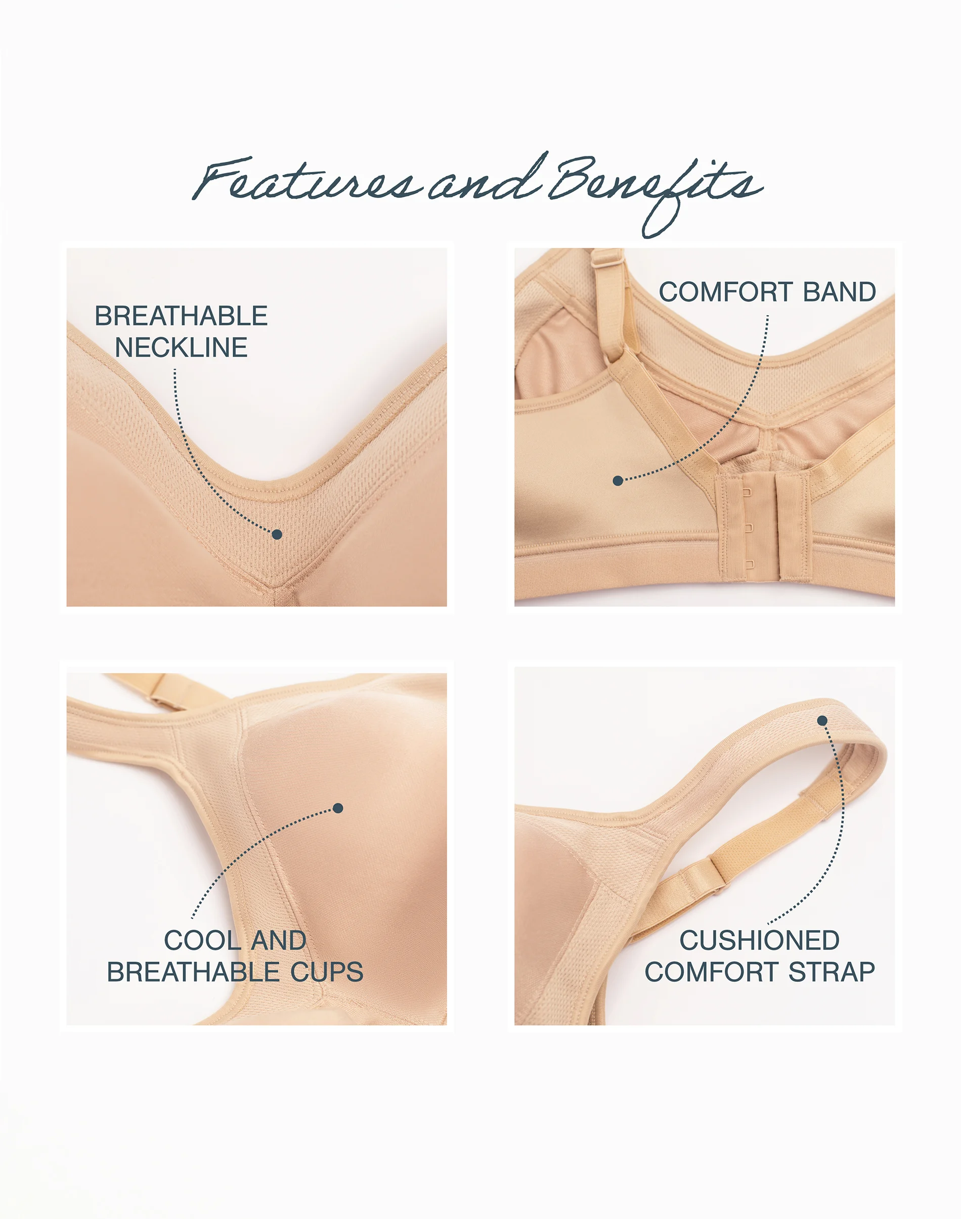 Playtex 18 Hour Active Breathable Comfort Wireless Bra #US4159