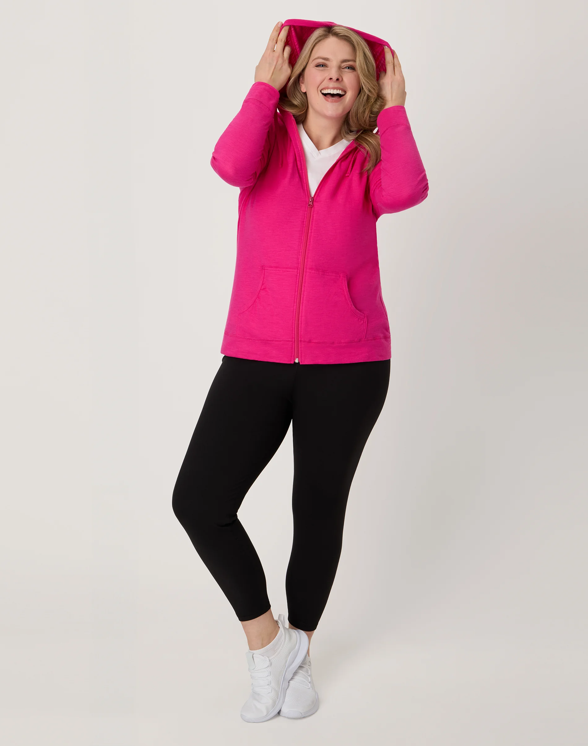 Hanes Women's Slub Jersey Full Zip Hoodie #O9249