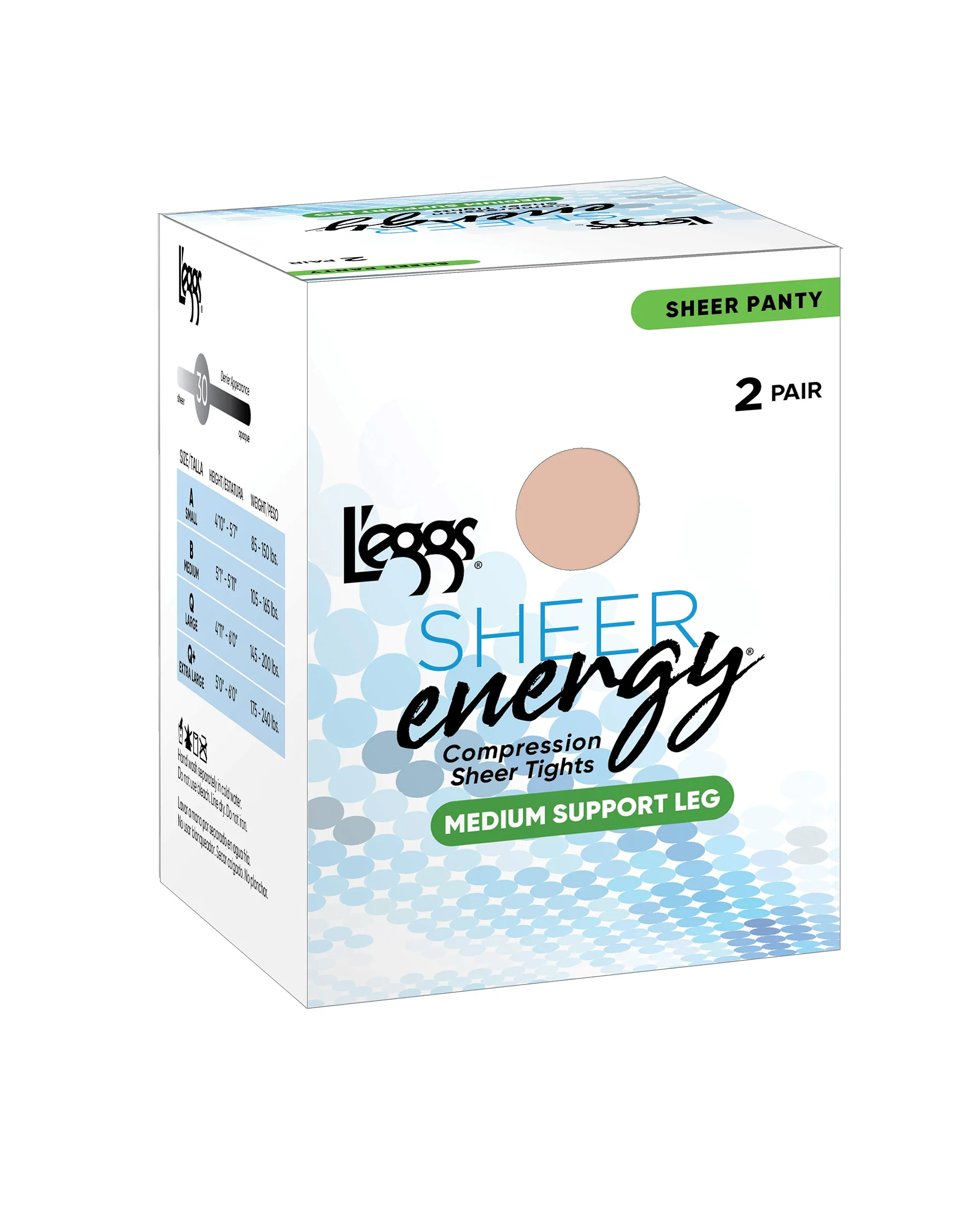 L'eggs Sheer Energy Medium Support Compression Tights, 2-Pairs #LSE112