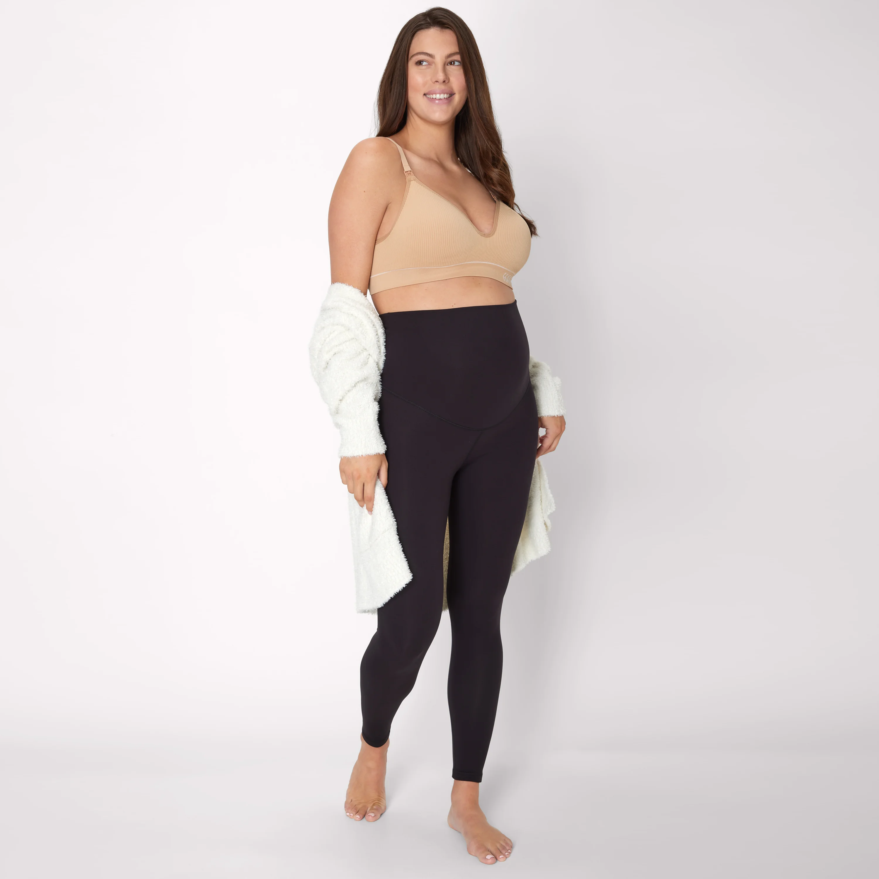 Hanes Maternity Women's Rib Nursing Bralette #MAT004