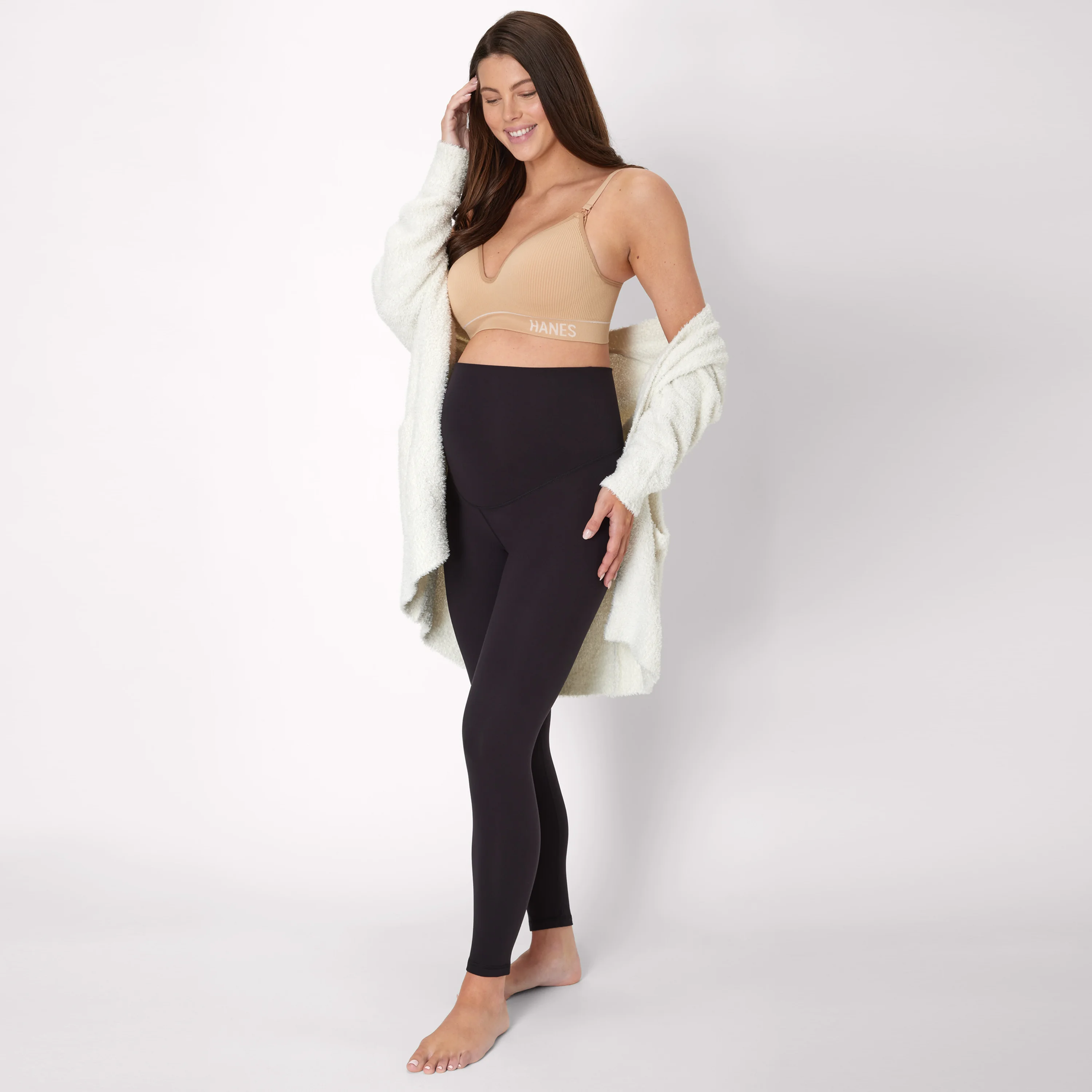 Hanes Maternity Women's Rib Nursing Bralette #MAT004